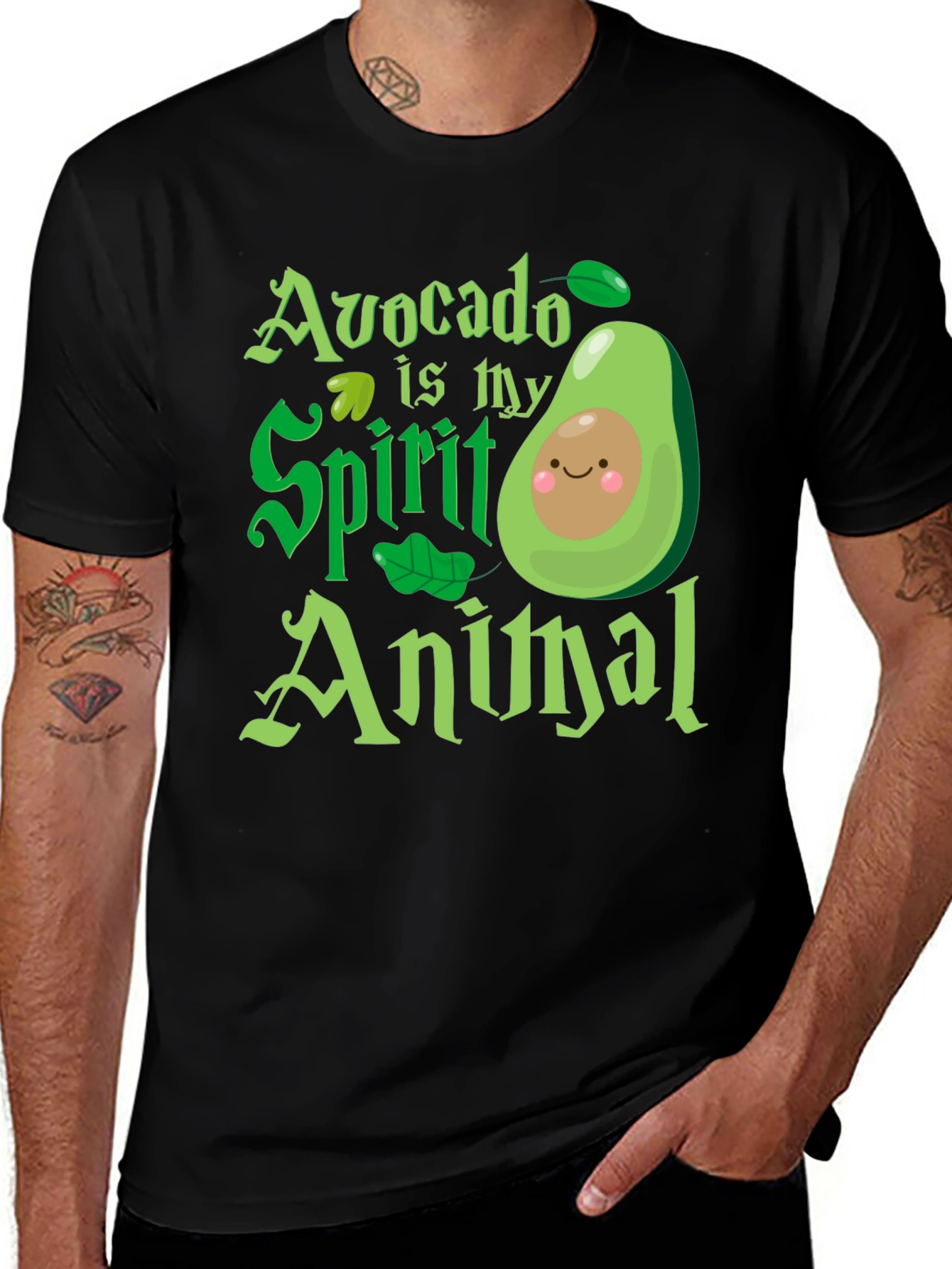 Black Avocado is My Spirit Animal - Graphic T-Shirt main image