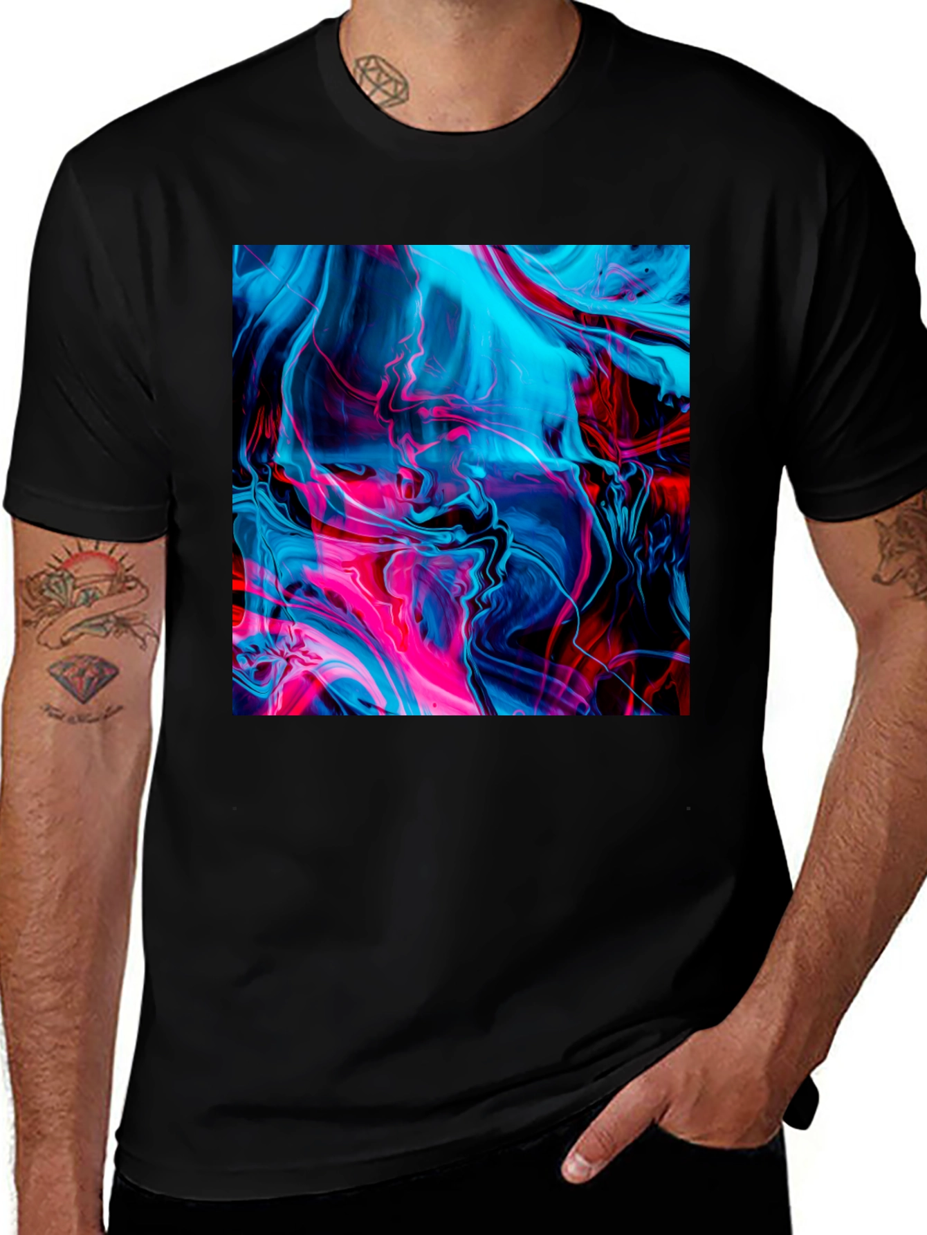Abstract Swirl T-Shirt - Vibrant Graphic Tee