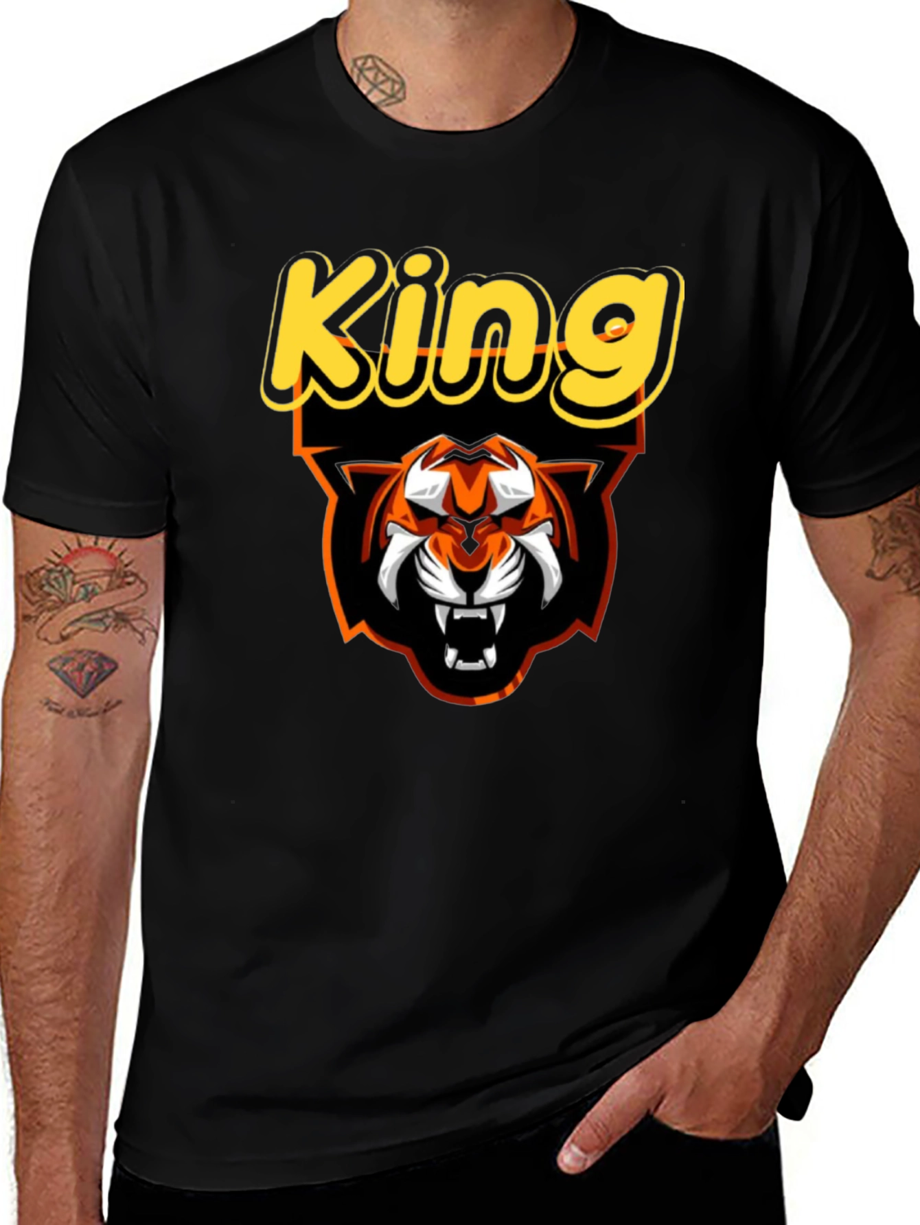 Variant 4 of King Tiger Graphic Tee - Fierce Style