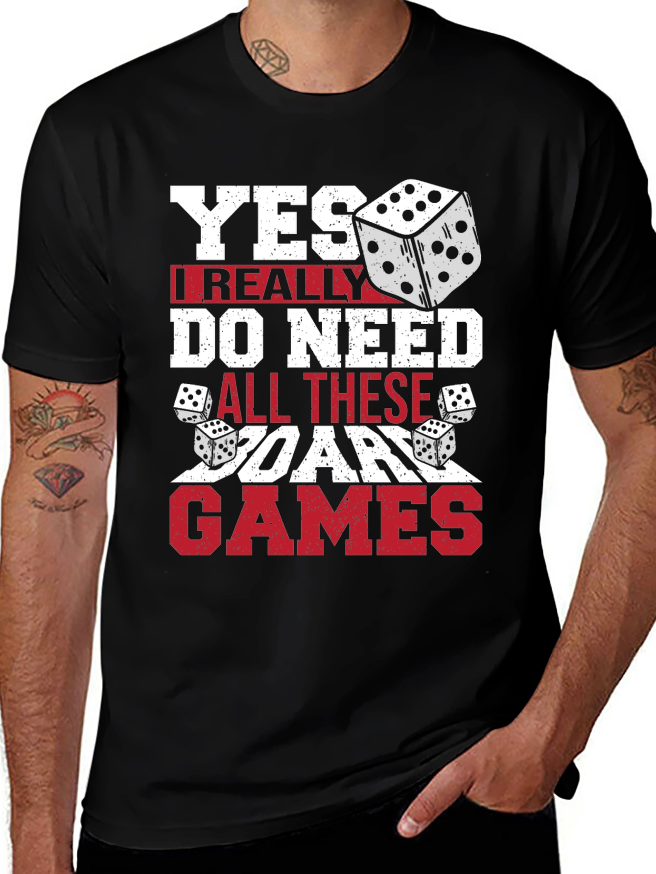 Variant 8 of Board Games T-Shirt - Yes, I Need All These Board Games!