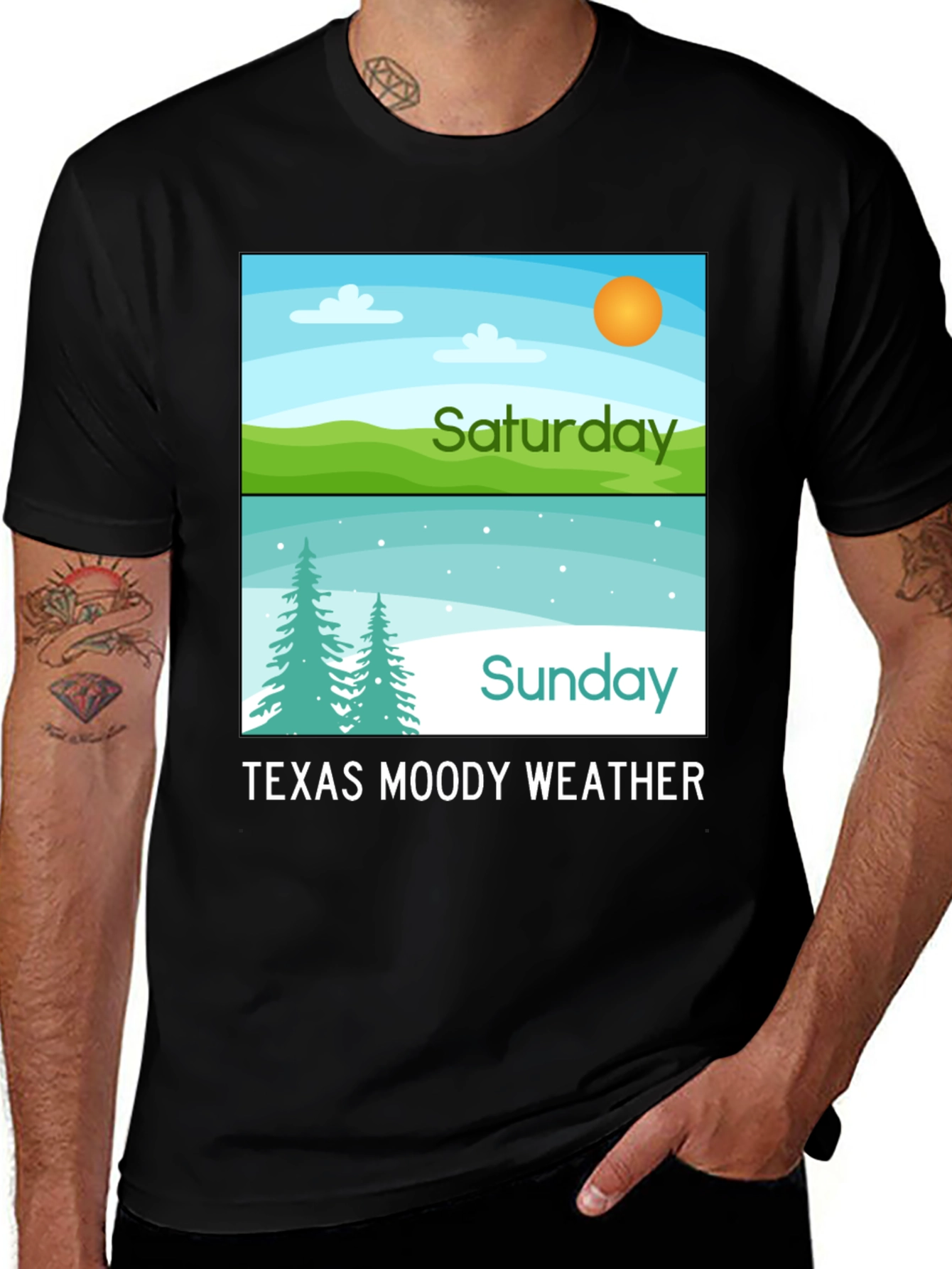 Texas Moody Weather Tee - Saturday & Sunday