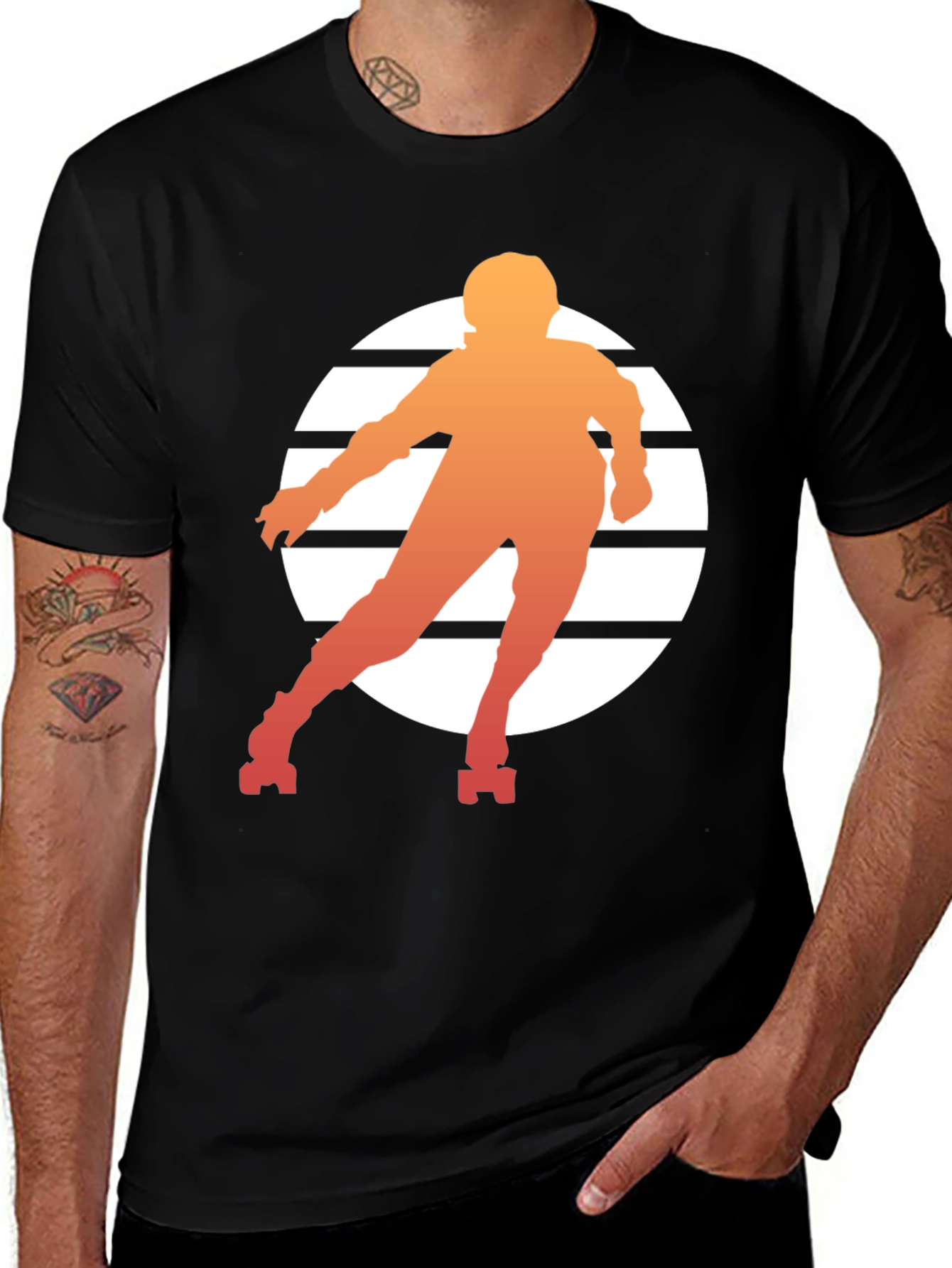 Variant 16 of Retro Roller Skate Sunset T-Shirt