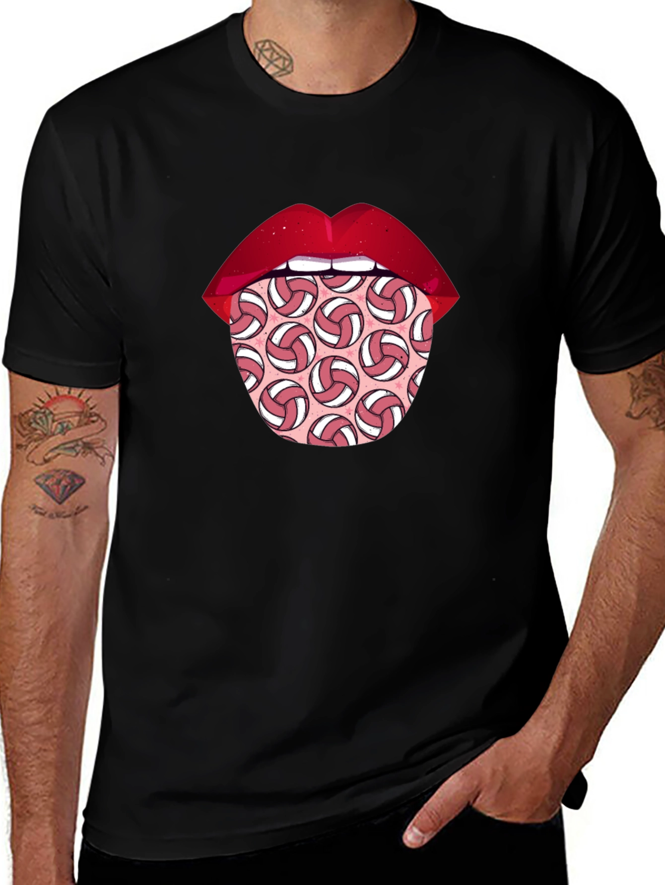 Variant 19 of Volleyball Tongue Graphic Tee