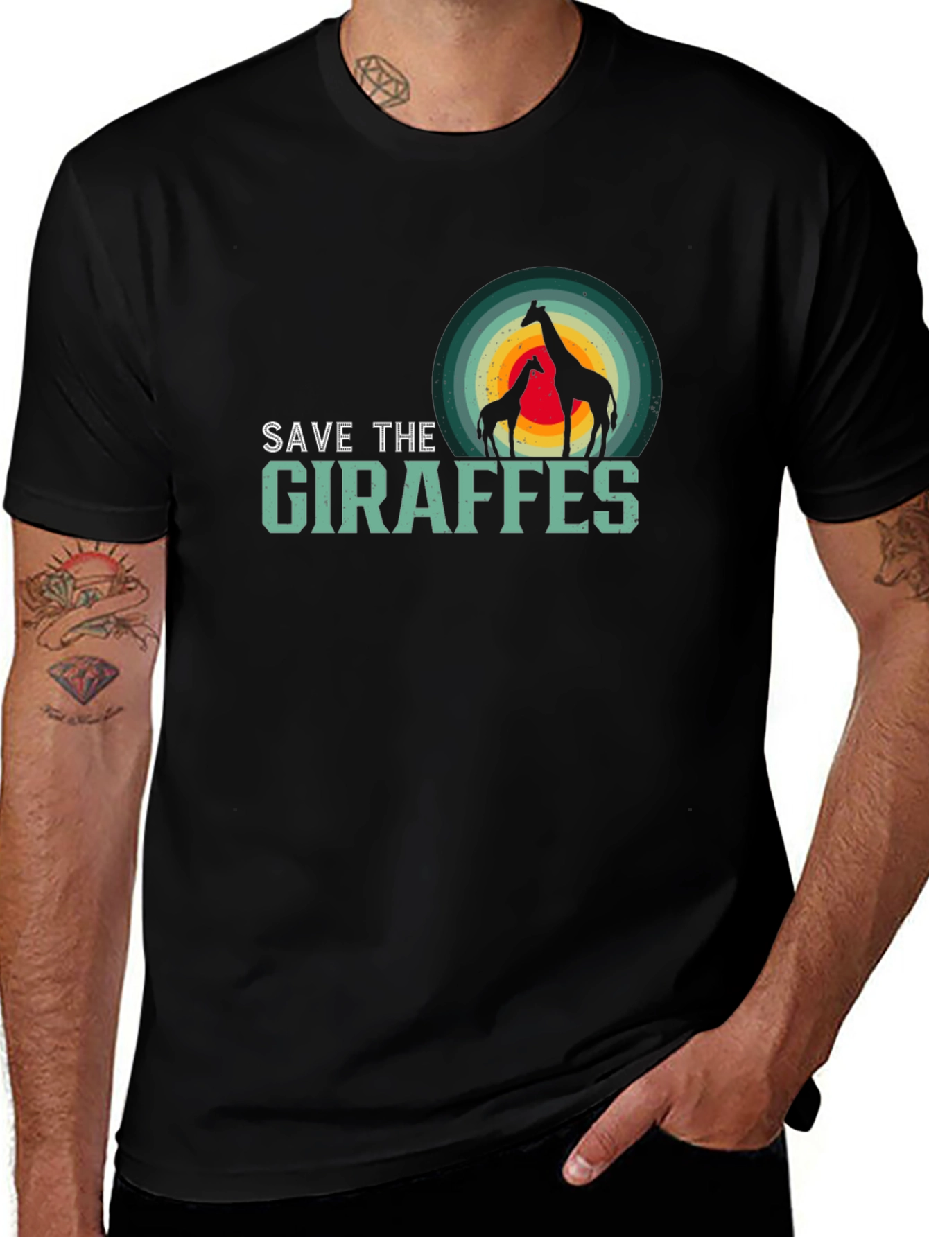Variant 19 of Save the Giraffes Graphic T-Shirt