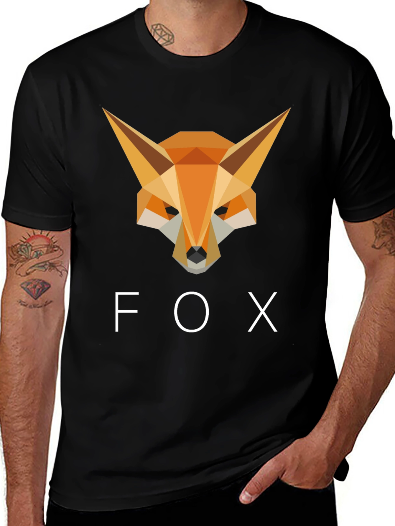 Variant 12 of Geometric Fox Graphic Tee - Modern Design T-Shirt