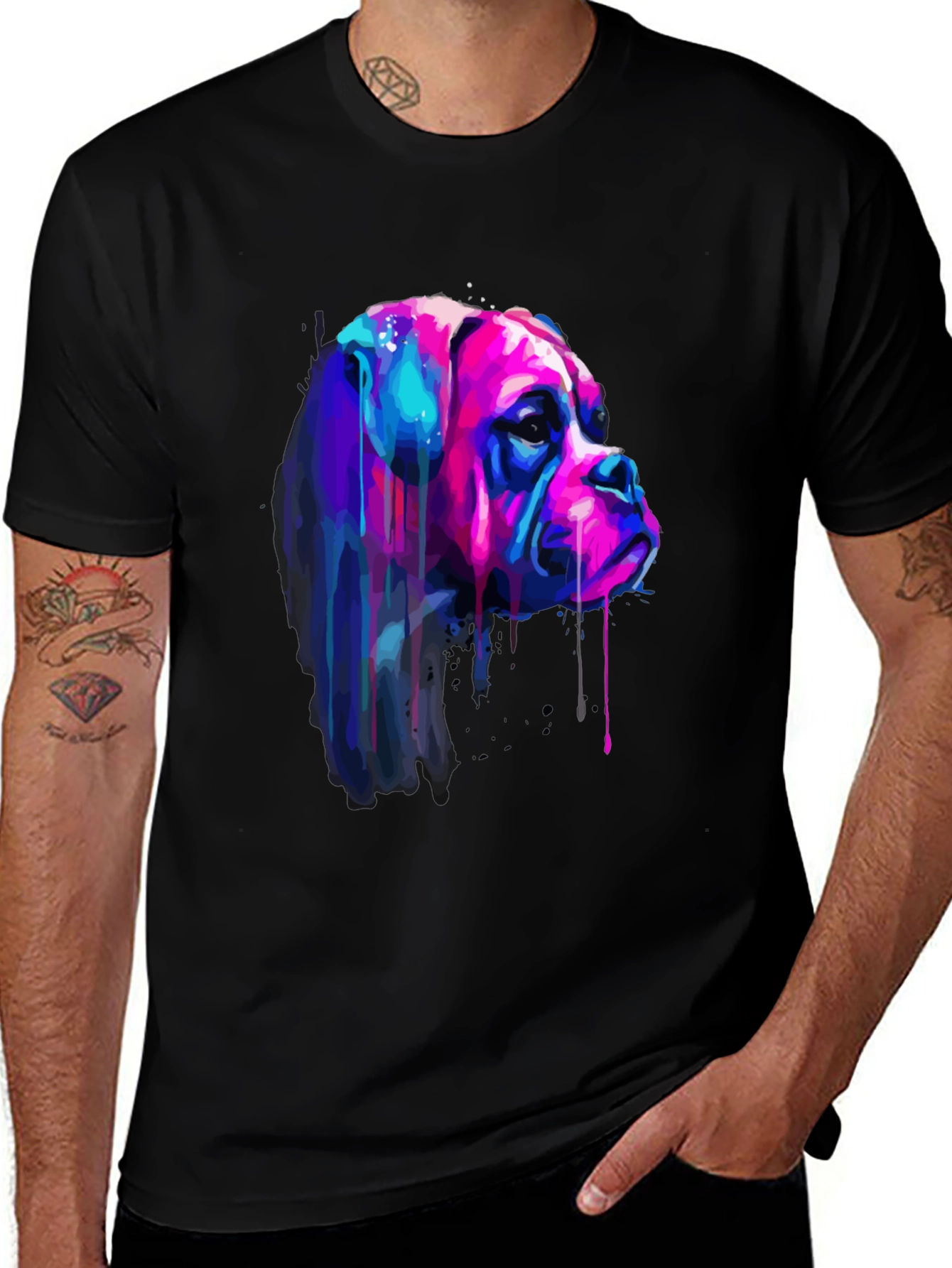 Variant 28 of Abstract Dog Art Print T-Shirt