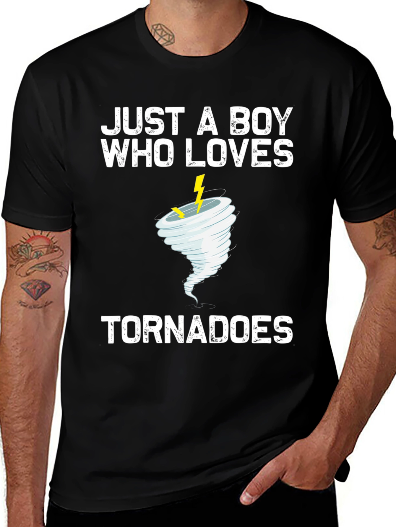 Just A Boy Who Loves Tornadoes Graphic T-Shirt