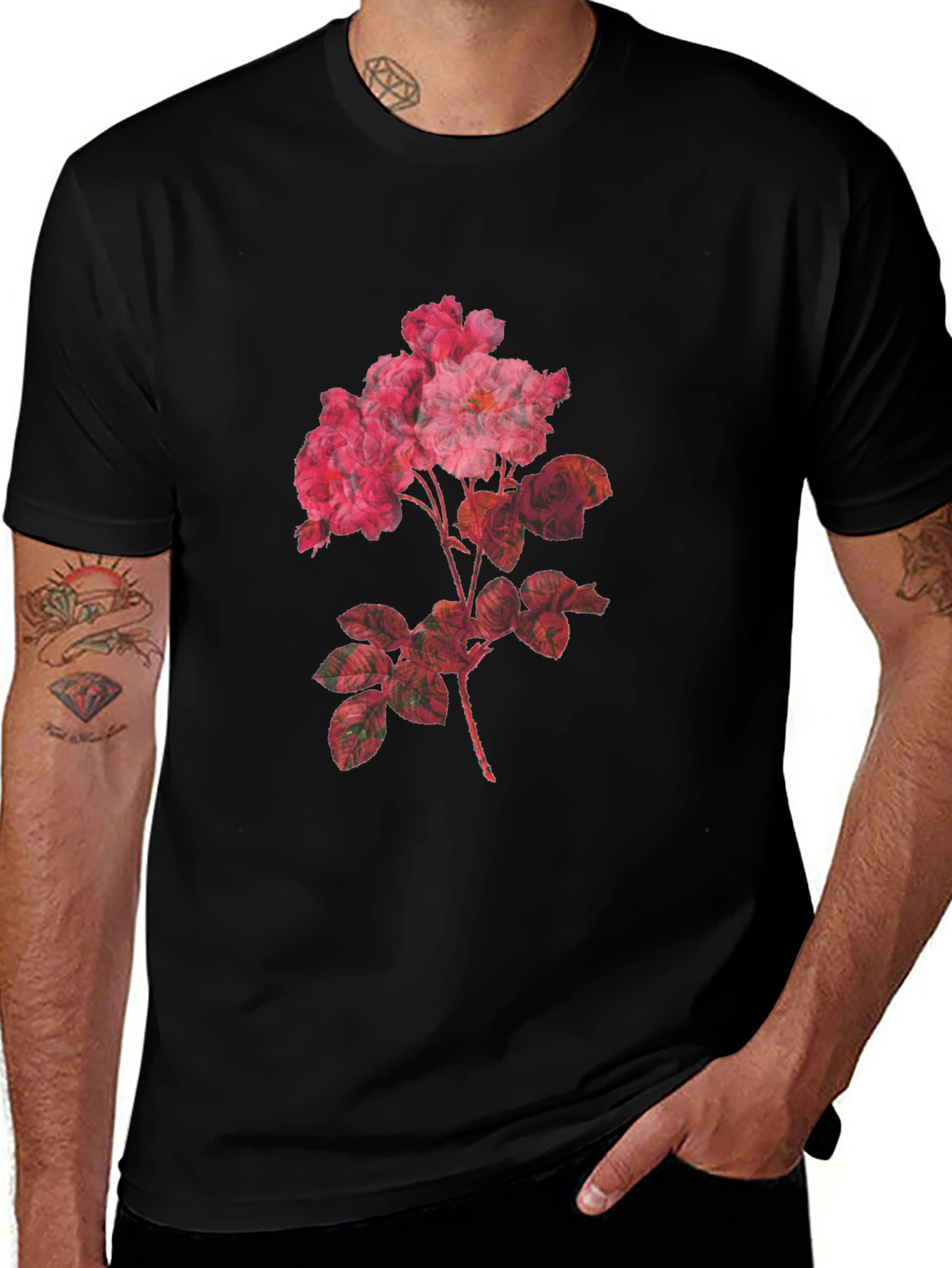 Variant 11 of Floral Print Crew Neck T-Shirt