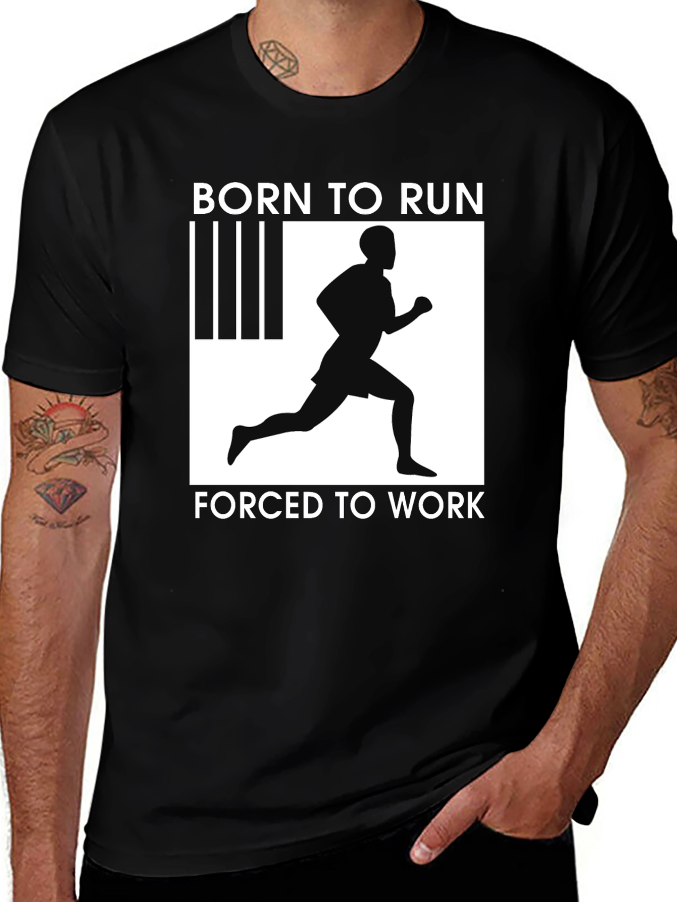 Variant 30 of Born to Run T-Shirt - Running Graphic Tee