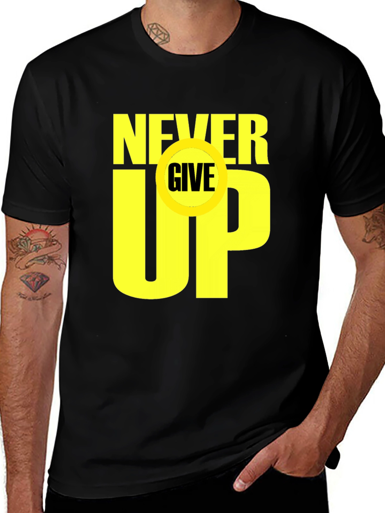 Never Give Up T-Shirt - Motivational Graphic Tee