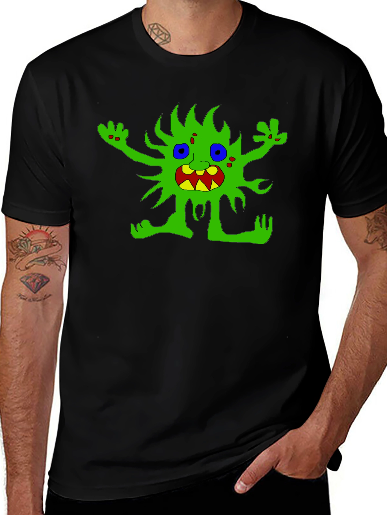 Variant 16 of Monster Graphic Black T-Shirt