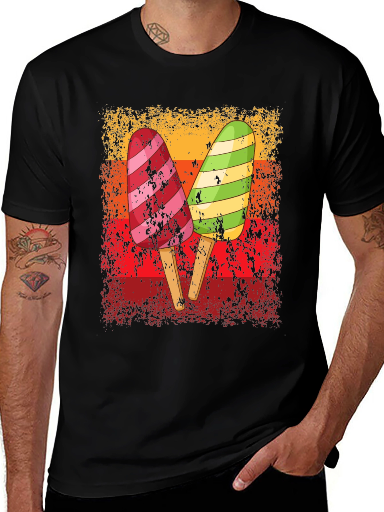 Variant 29 of Retro Popsicle Graphic Tee - Vintage Summer Vibes!