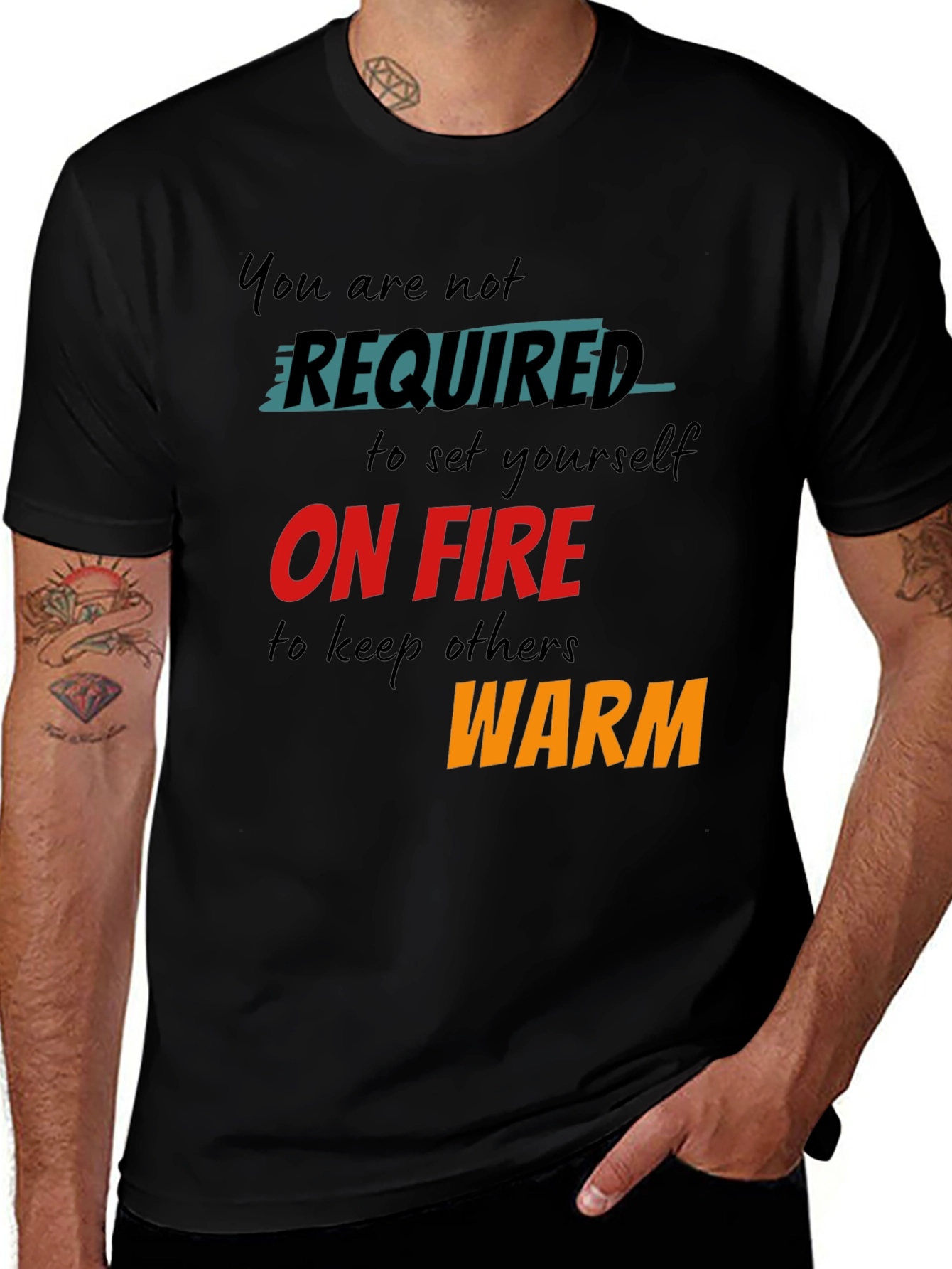 Variant 26 of Inspirational Graphic Tee - You Are Not Required
