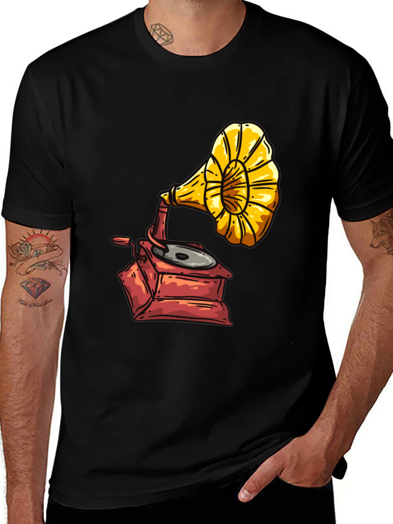 Variant 5 of Retro Gramophone Graphic Tee