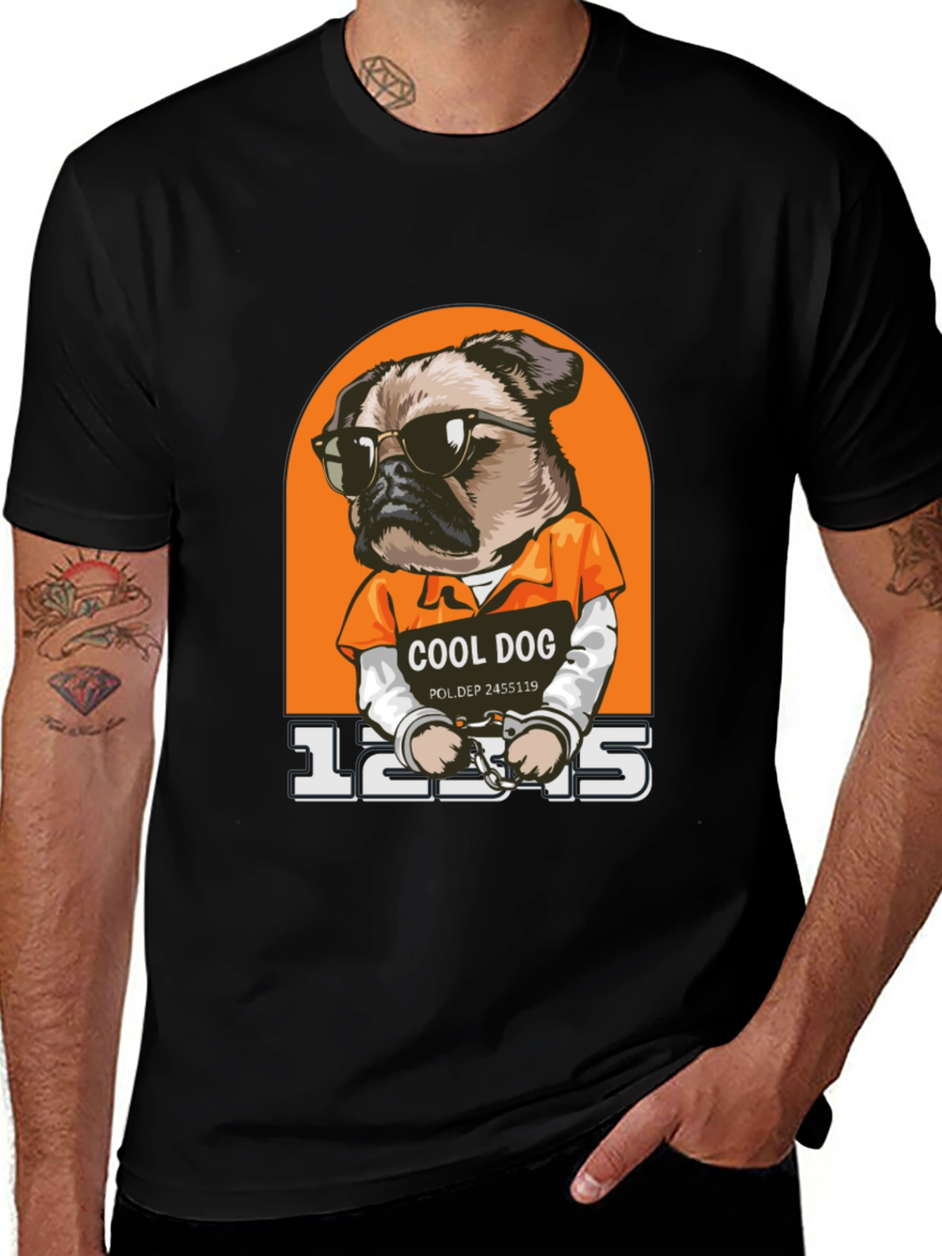 Variant 6 of Cool Dog Graphic T-Shirt