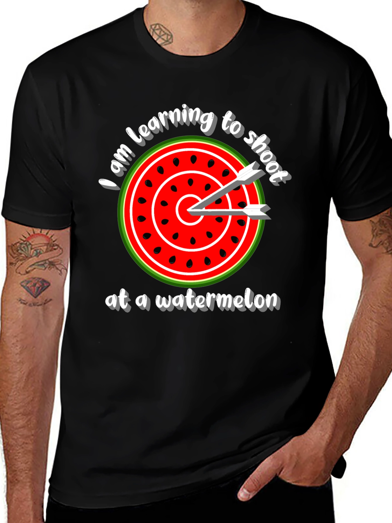 Variant 11 of Watermelon Target T-Shirt - Learning to Shoot Tee