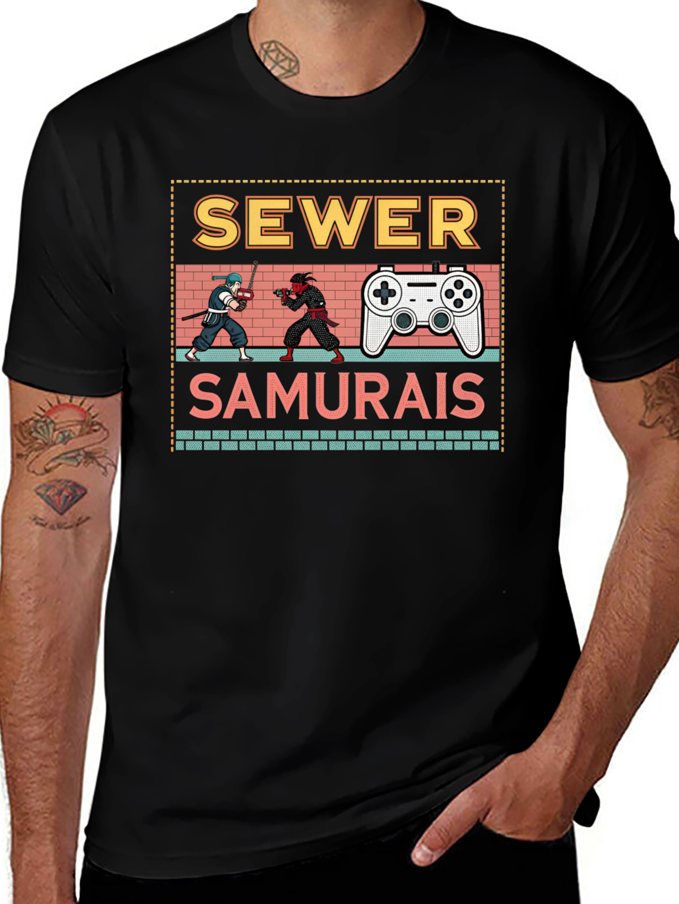Variant 16 of Sewer Samurai Game T-Shirt