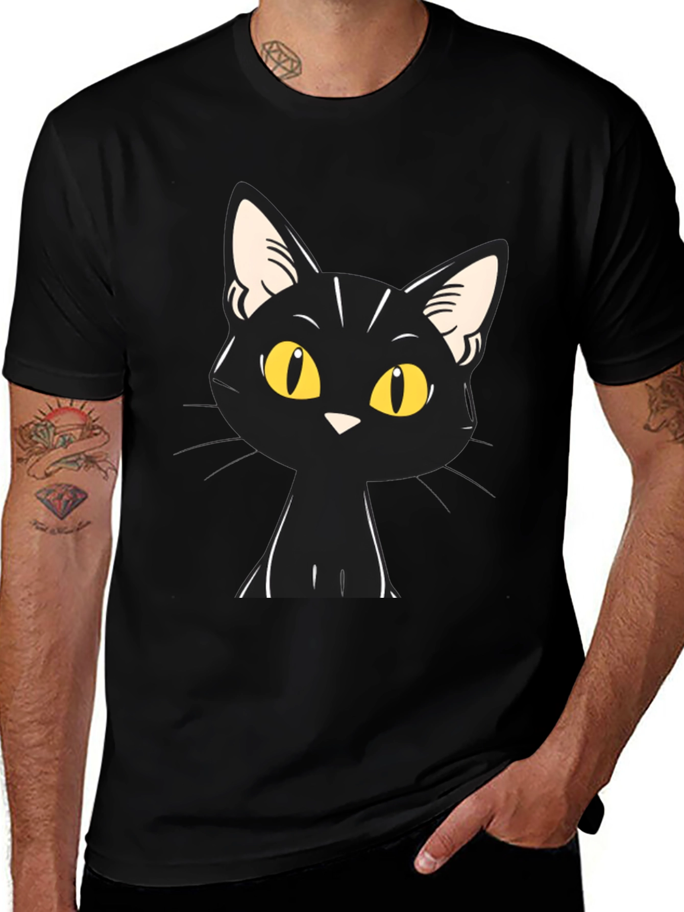 Variant 19 of Black Cat Graphic Tee - Unisex Cotton T-Shirt