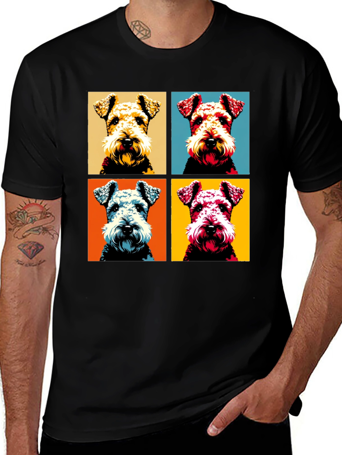 Variant 10 of Pop Art Dog Lover T-Shirt | Unique Pet Portrait Tee