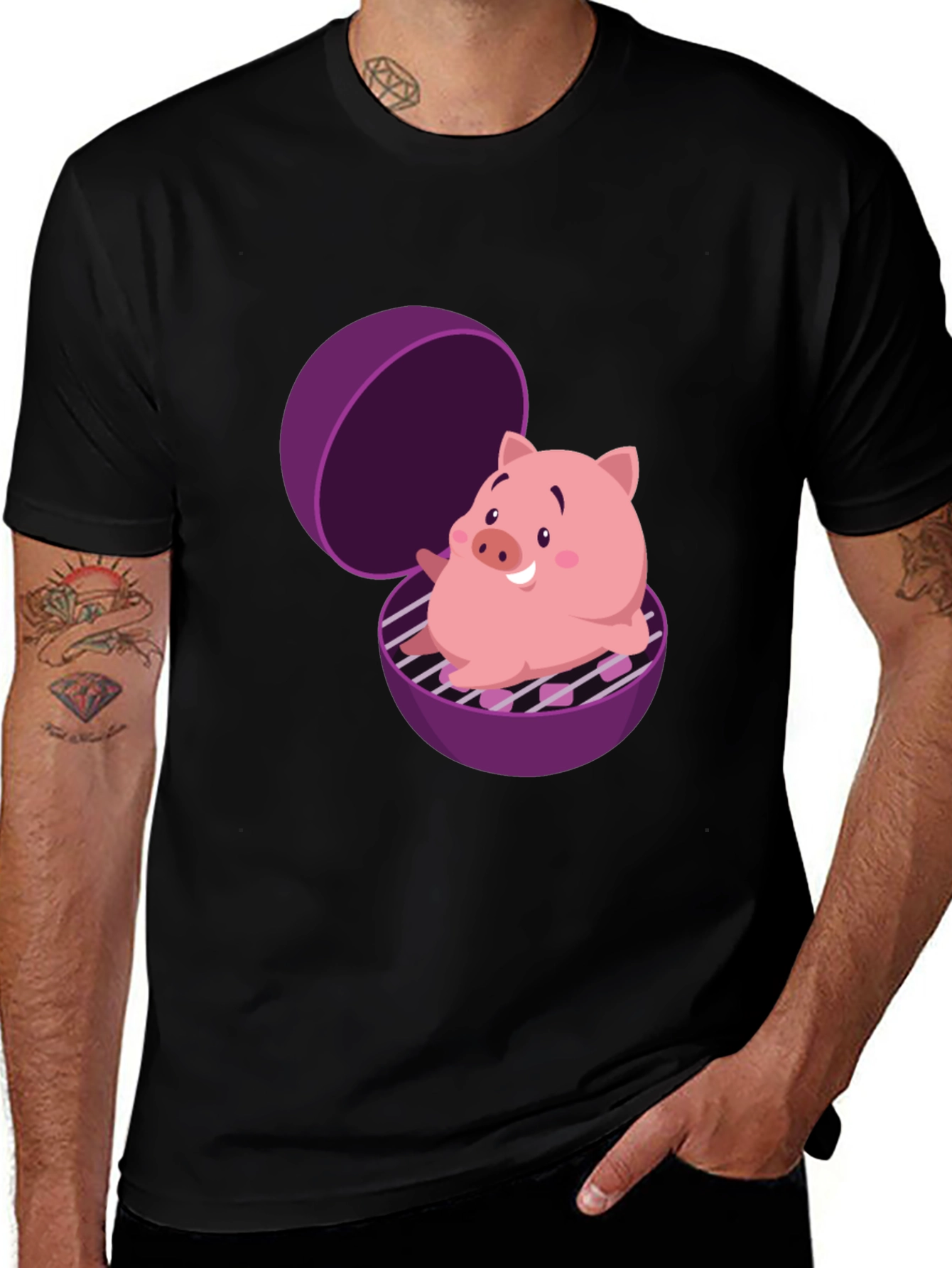 Variant 28 of Pig in Grill Funny T-Shirt
