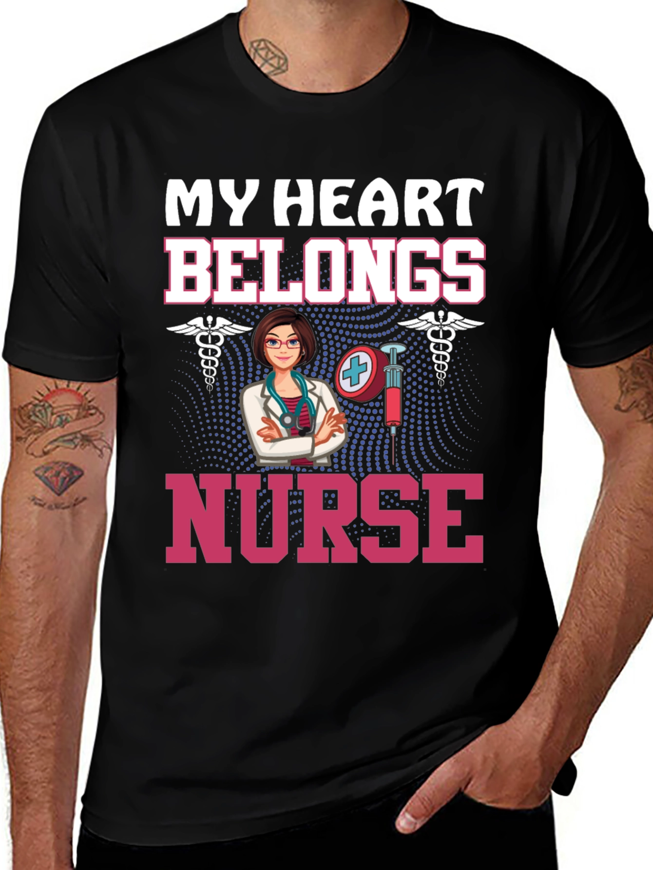 Variant 18 of My Heart Belongs to a Nurse T-Shirt
