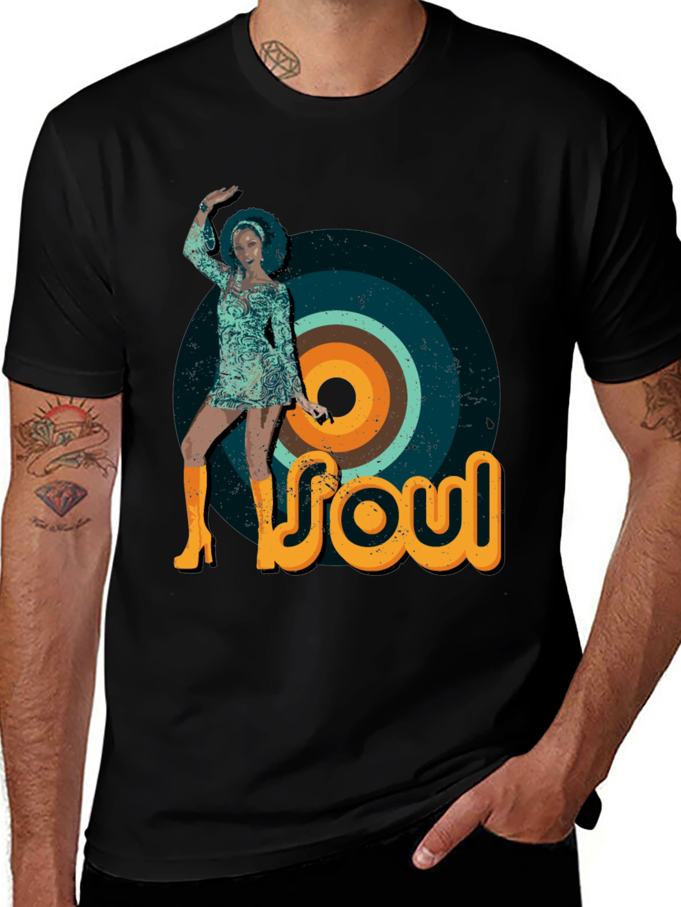 Variant 2 of Retro Soul Disco Dancer Graphic Tee
