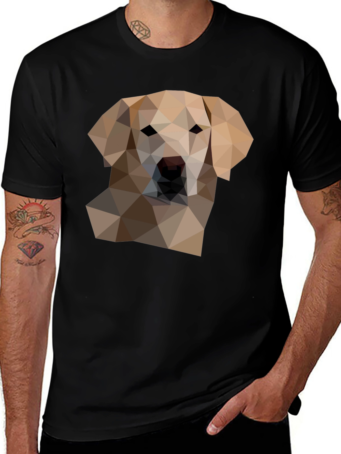 Variant 28 of Geometric Dog Graphic T-Shirt