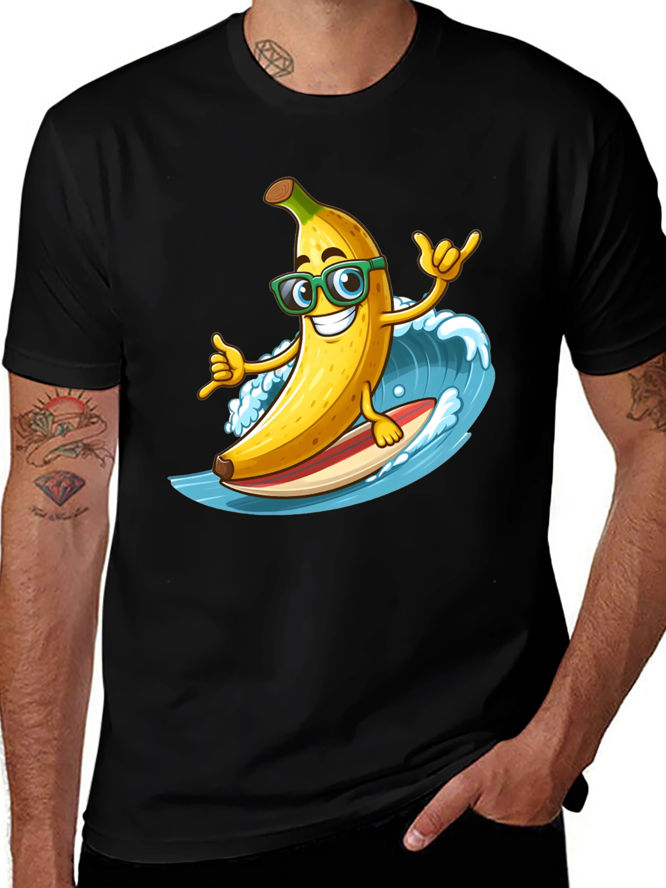 Variant 23 of Surfing Banana T-Shirt - Hang Loose!