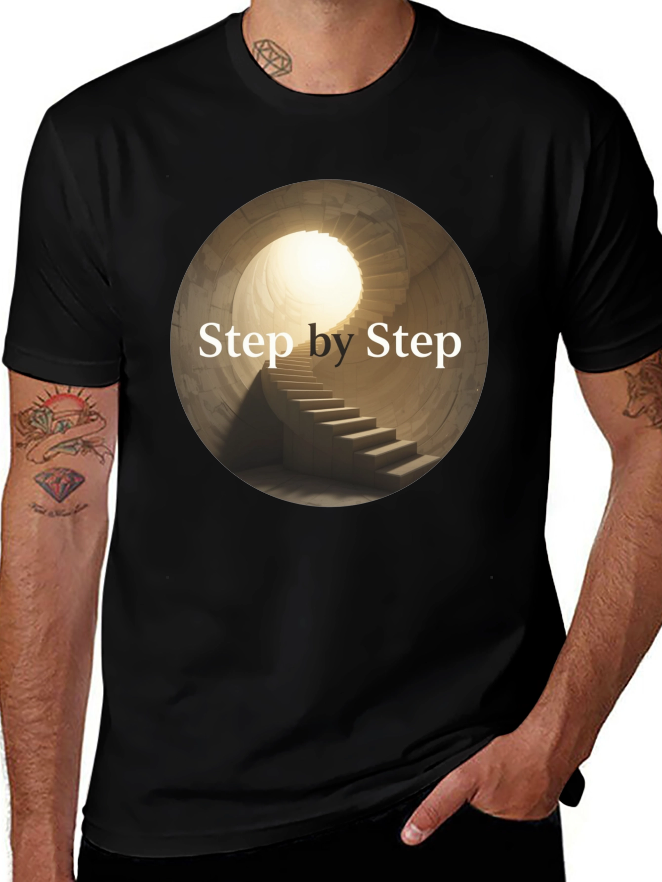 Variant 7 of Step by Step T-Shirt - Inspirational Design