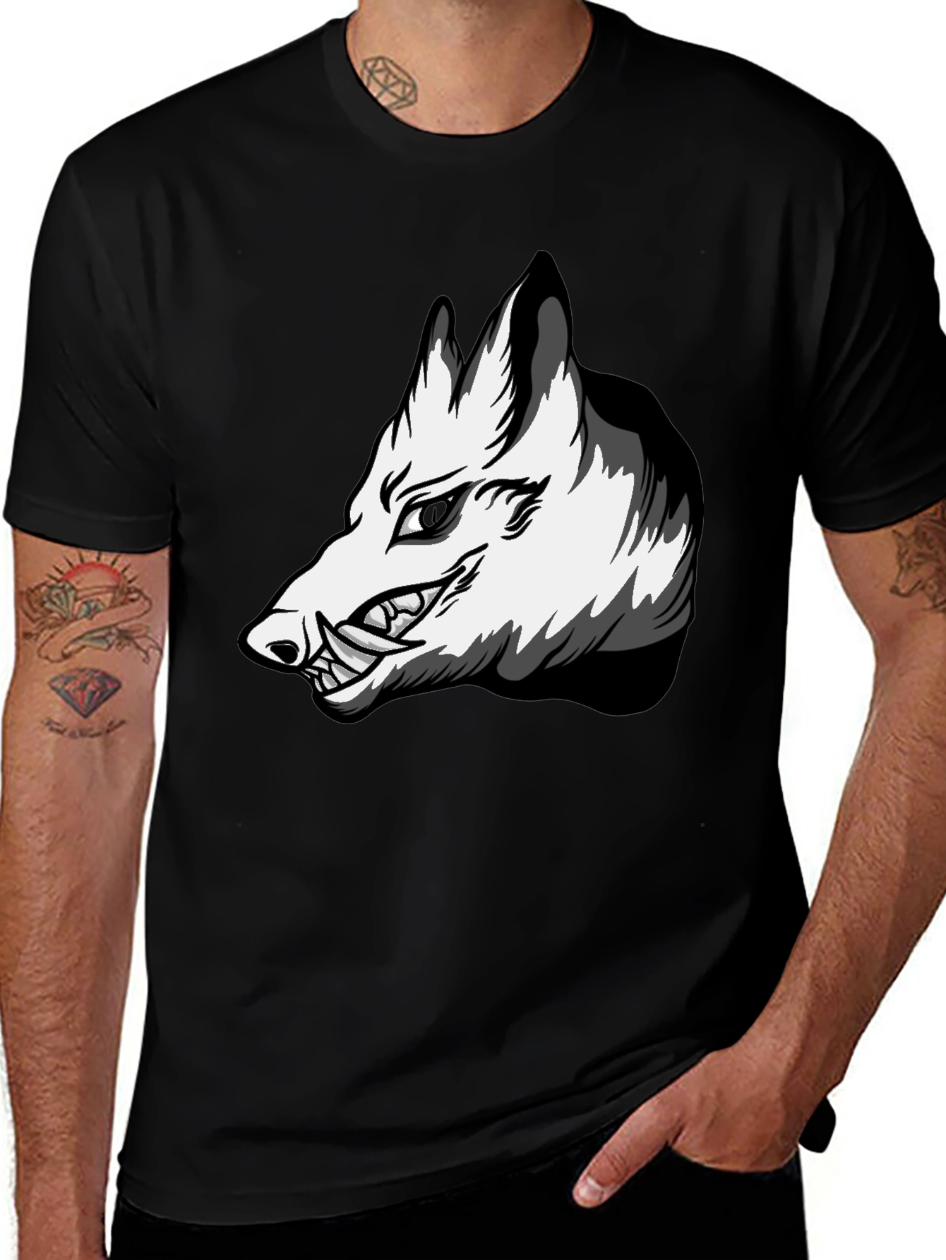 Variant 5 of Boar Head Graphic Tee - Fierce Style