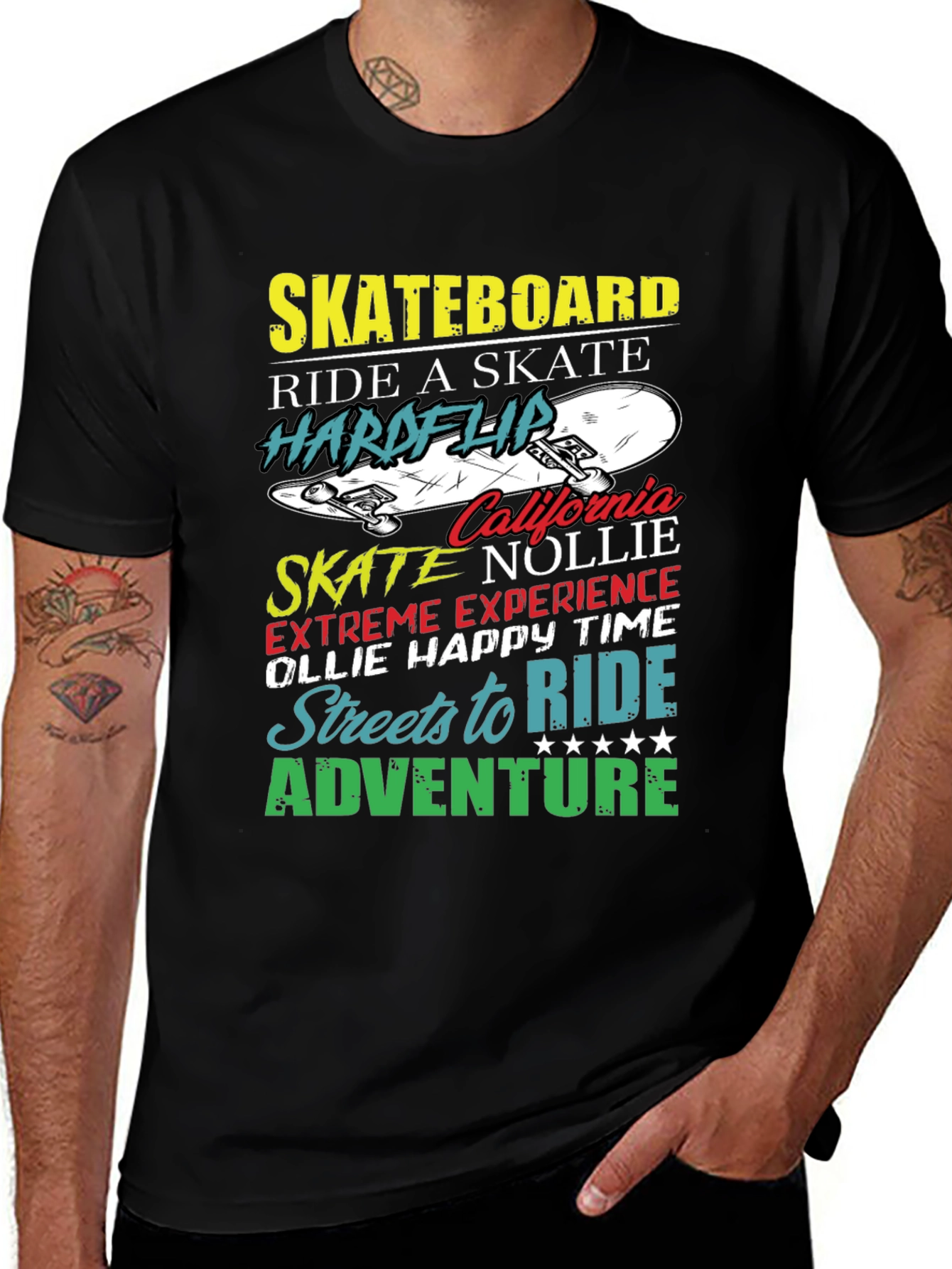 Variant 23 of Skateboard Graphic Tee - Ride in Style!