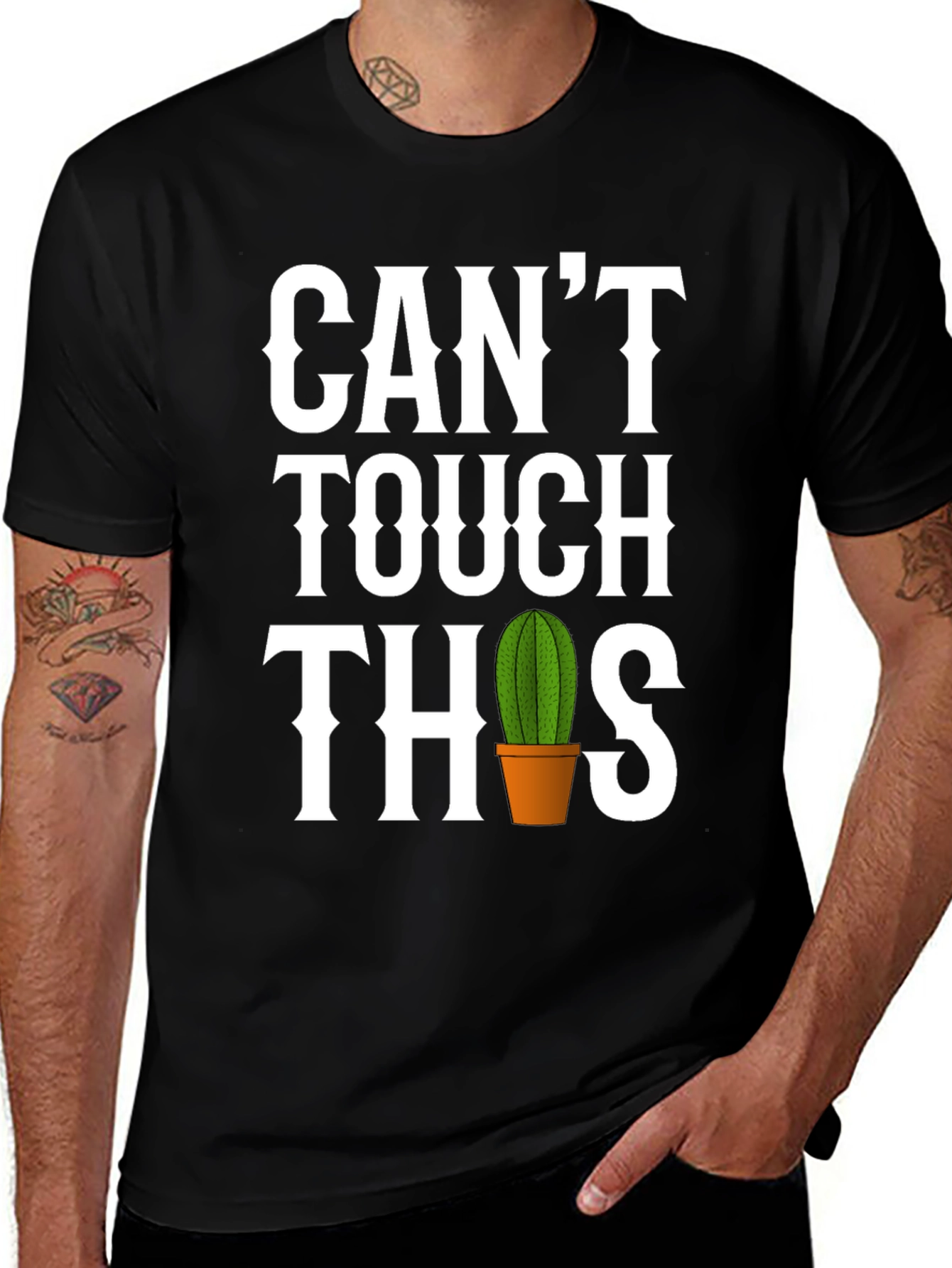 Variant 2 of Can't Touch This Cactus Graphic Tee - Funny Plant Lover Shirt