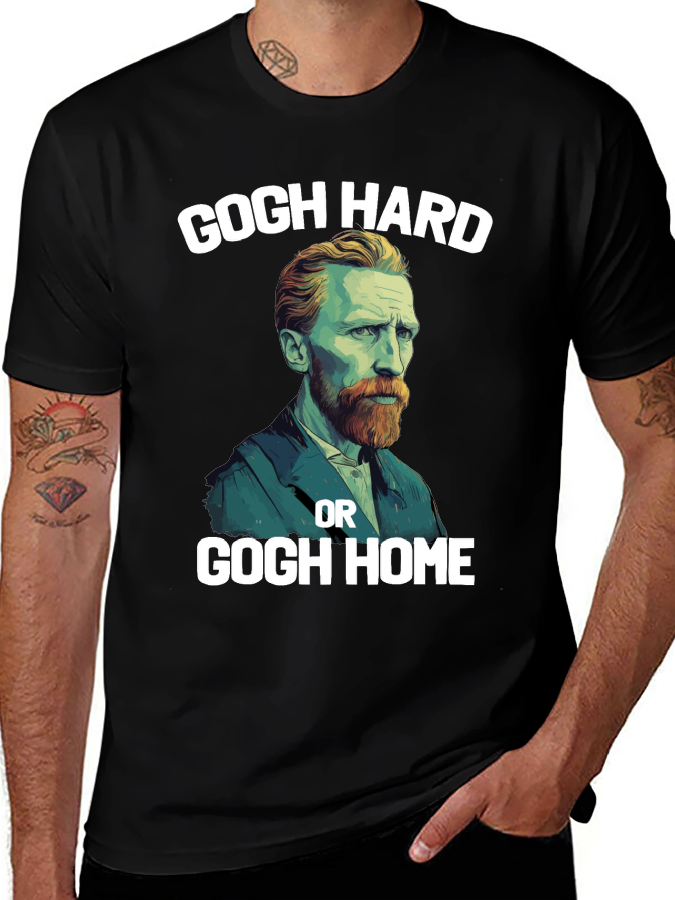 Variant 20 of Gogh Hard Or Gogh Home Graphic Tee