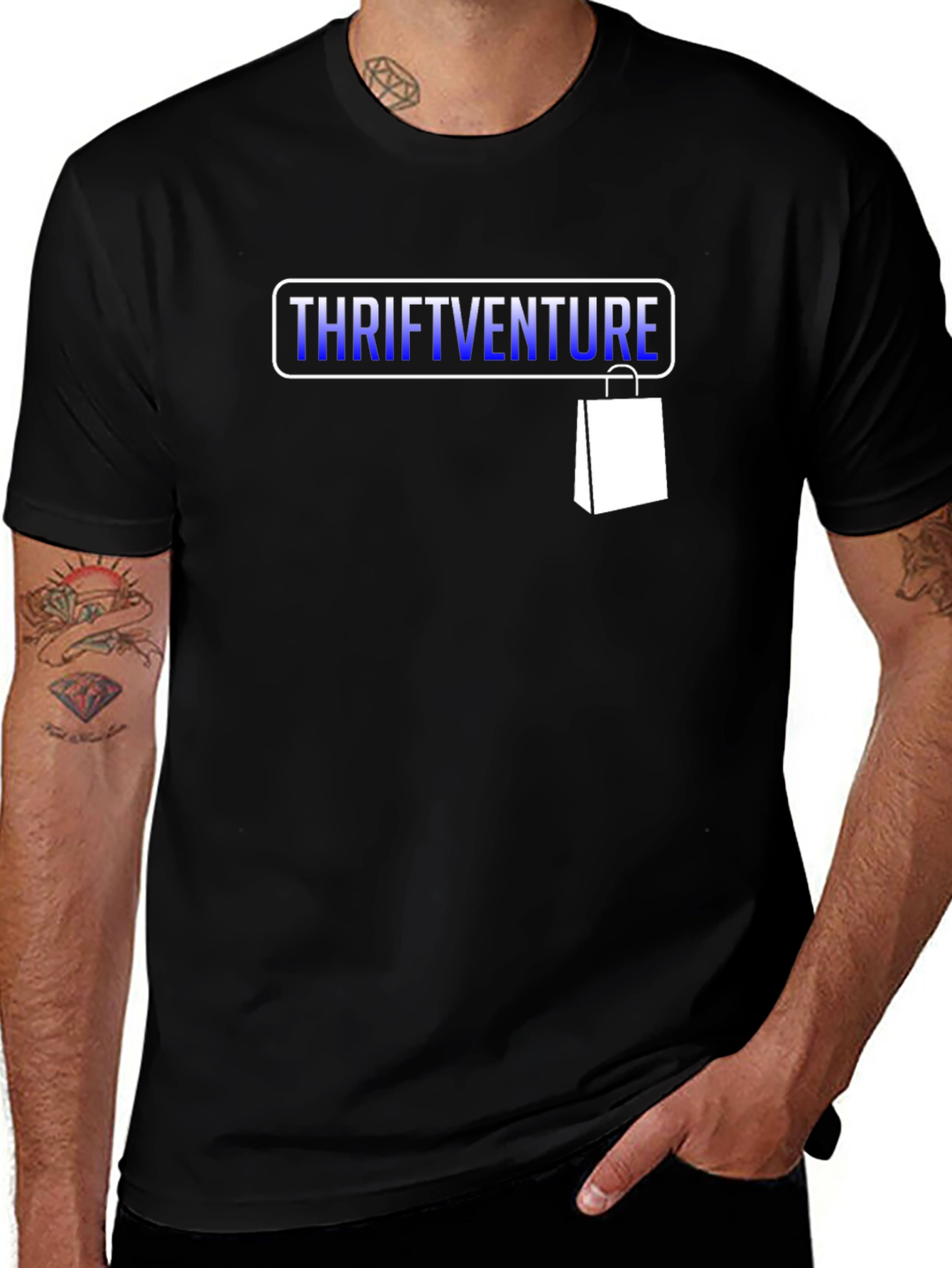 ThriftVenture Black T-Shirt