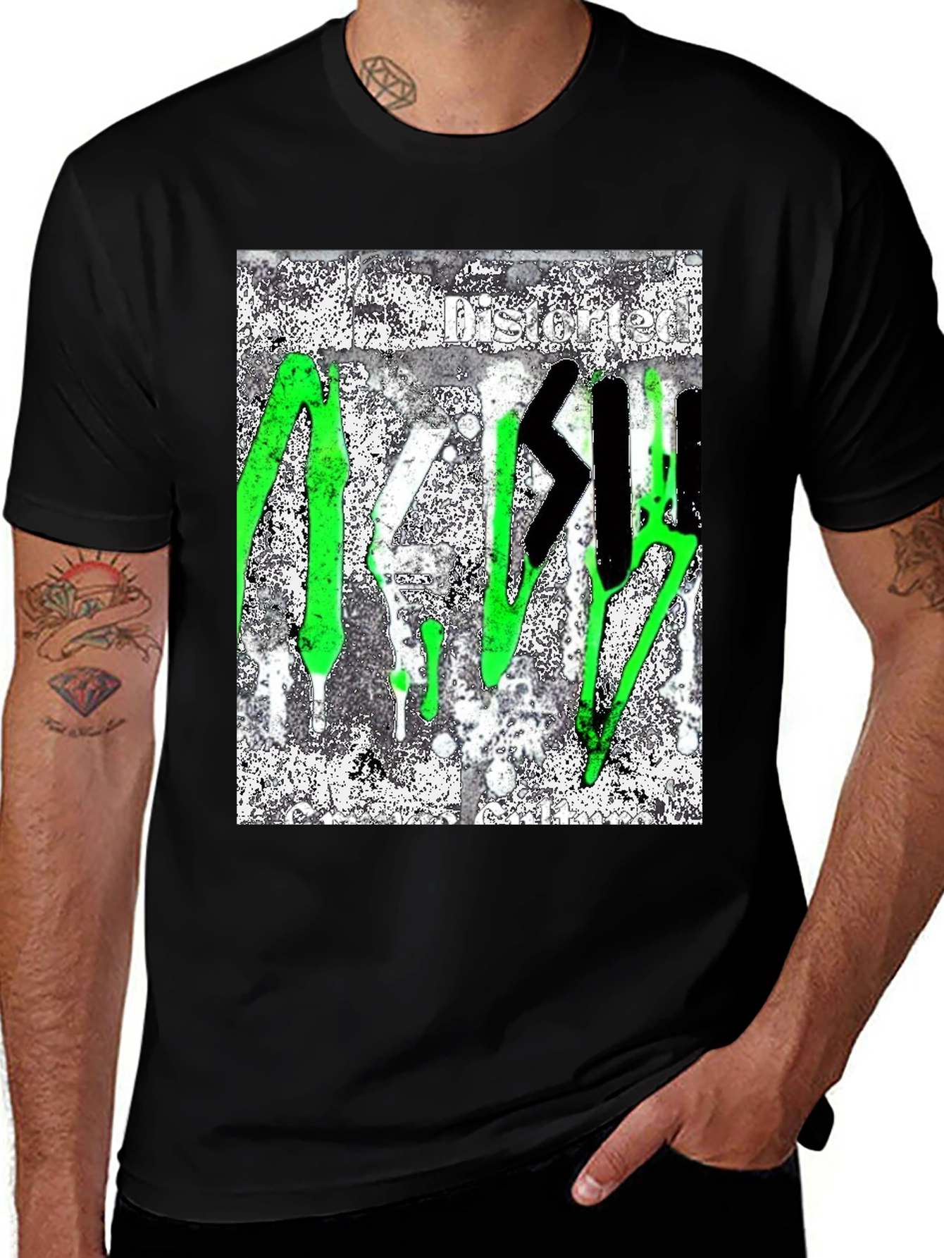 Variant 5 of Distorted Graffiti Style T-Shirt