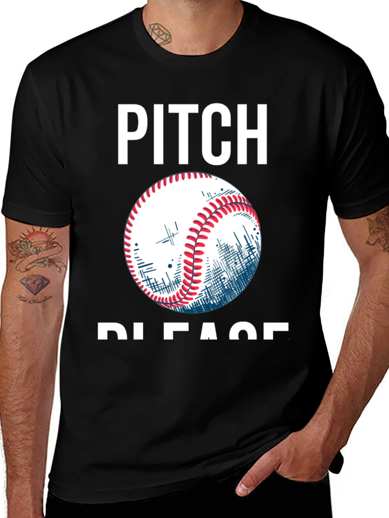 Variant 7 of Pitch Please Baseball Graphic T-Shirt