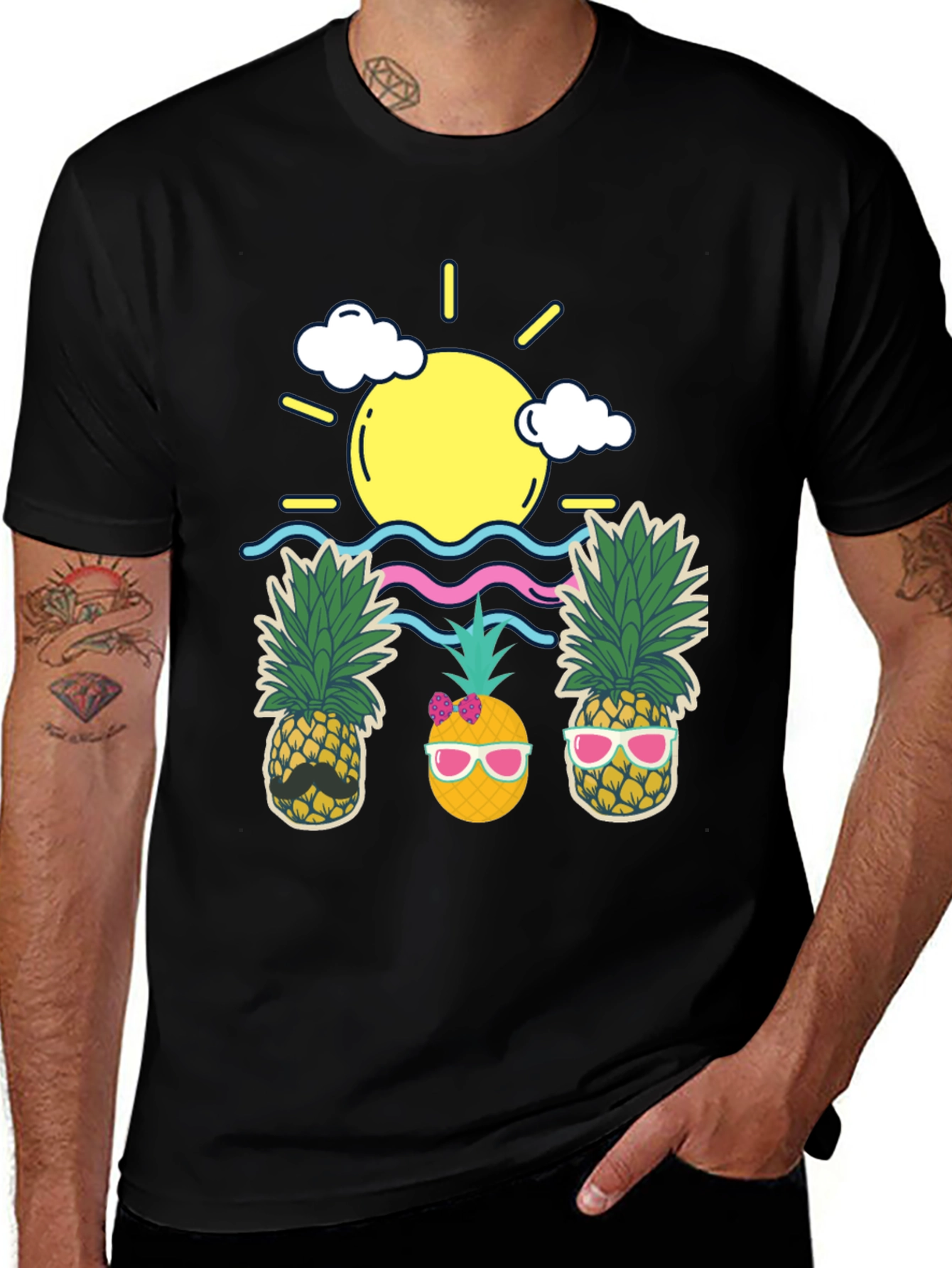 Variant 6 of Summer Pineapple Graphic Tee