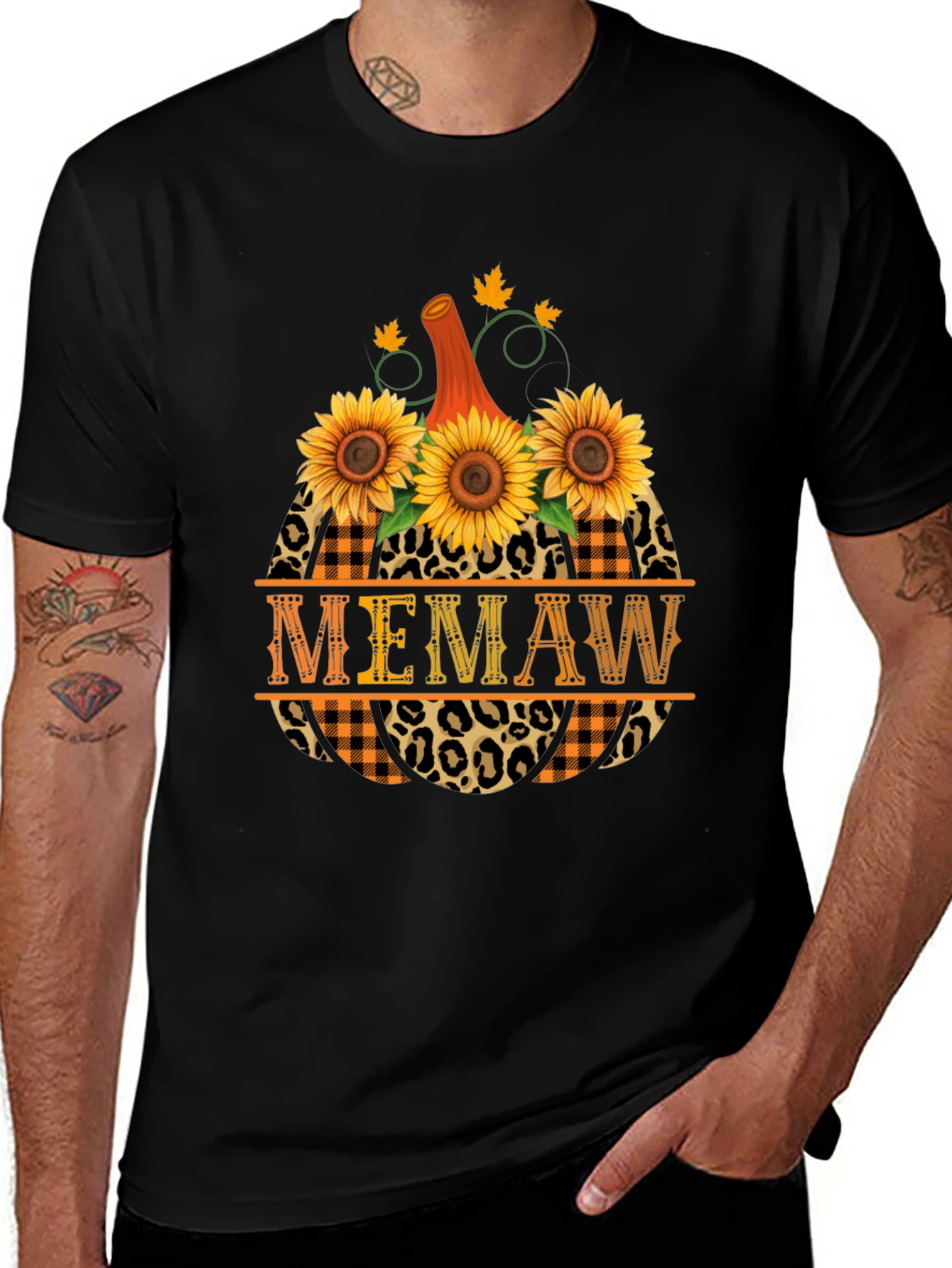 Memaw Pumpkin Fall Graphic T-Shirt