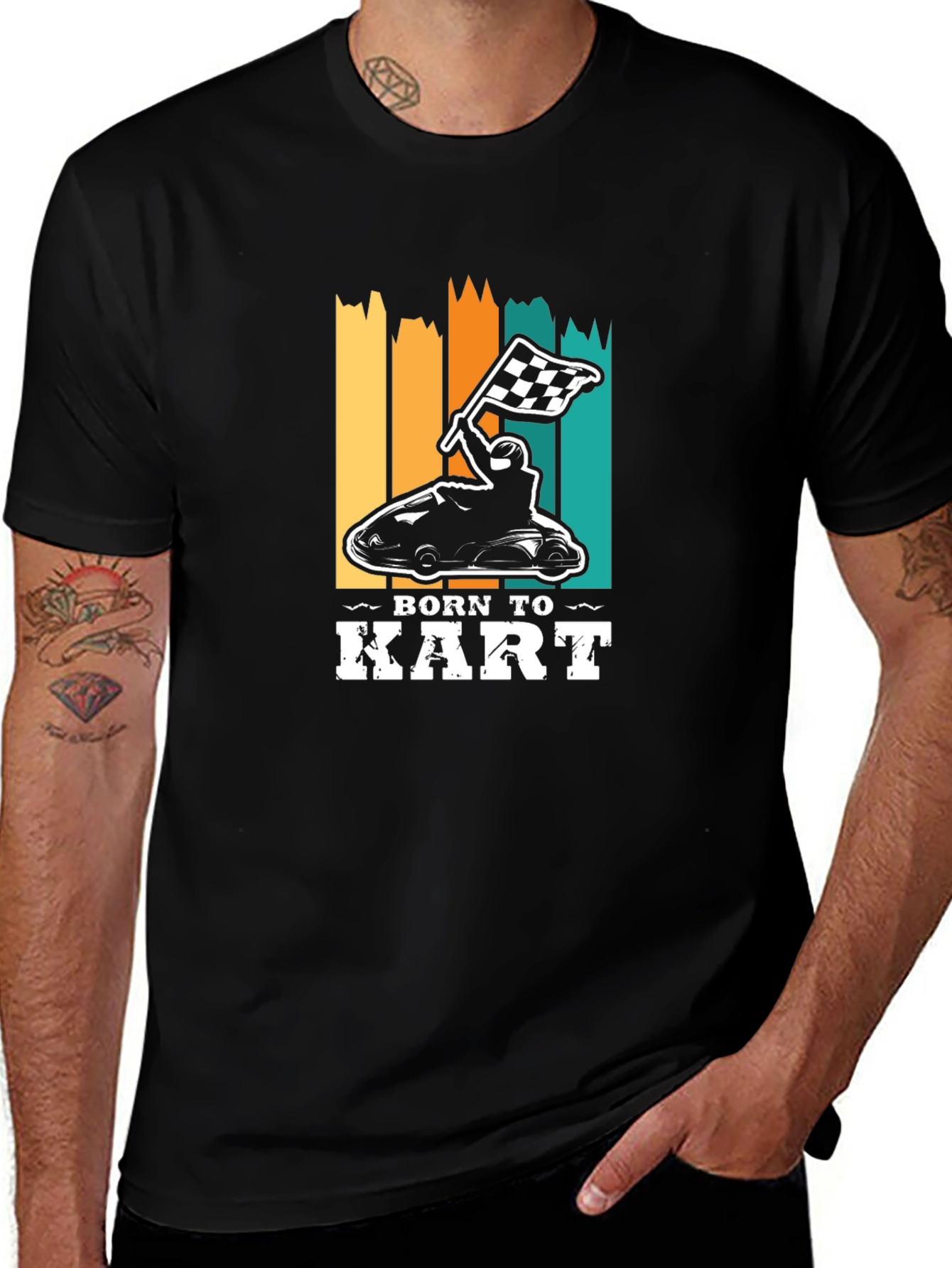 Variant 8 of Born To Kart Graphic Tee - Black