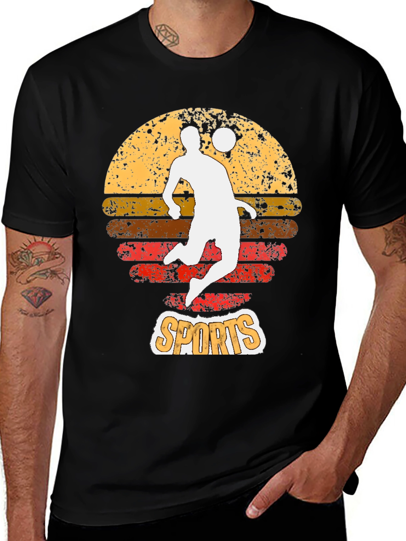 Variant 5 of Vintage Sports T-Shirt, Retro Athlete Design