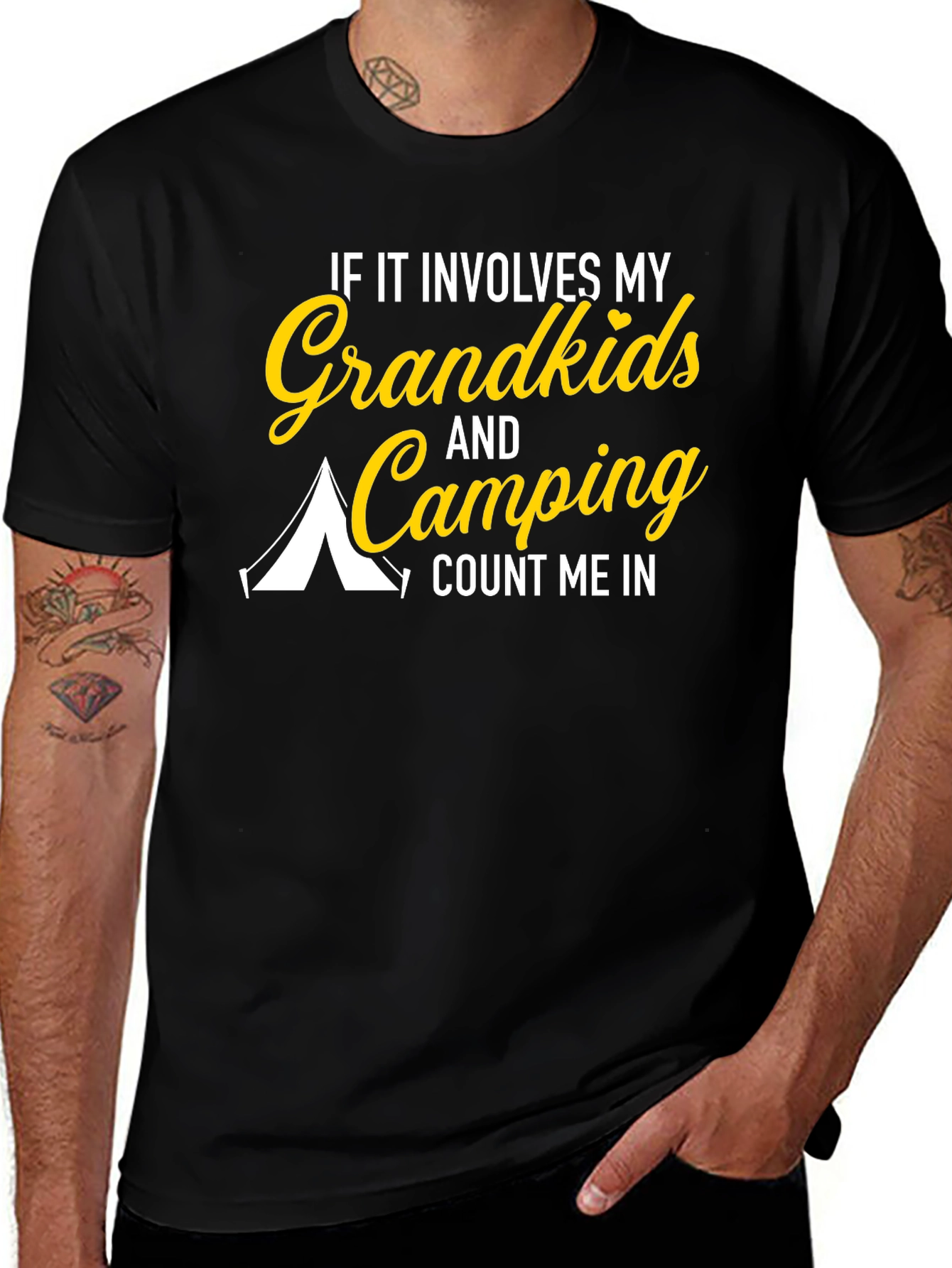 Variant 8 of Grandkids & Camping T-Shirt: Count Me In!