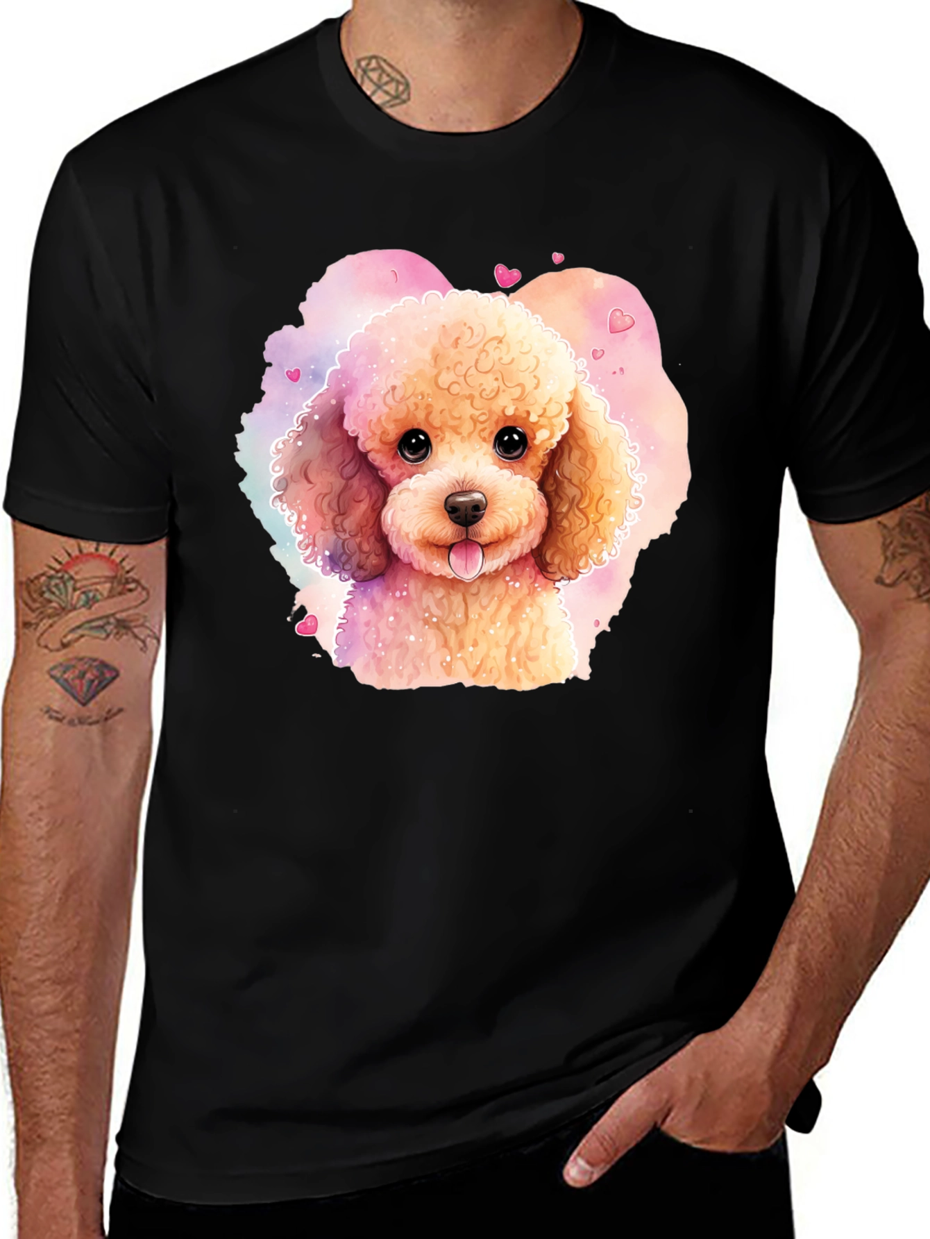 Variant 6 of Cute Poodle Watercolor T-Shirt