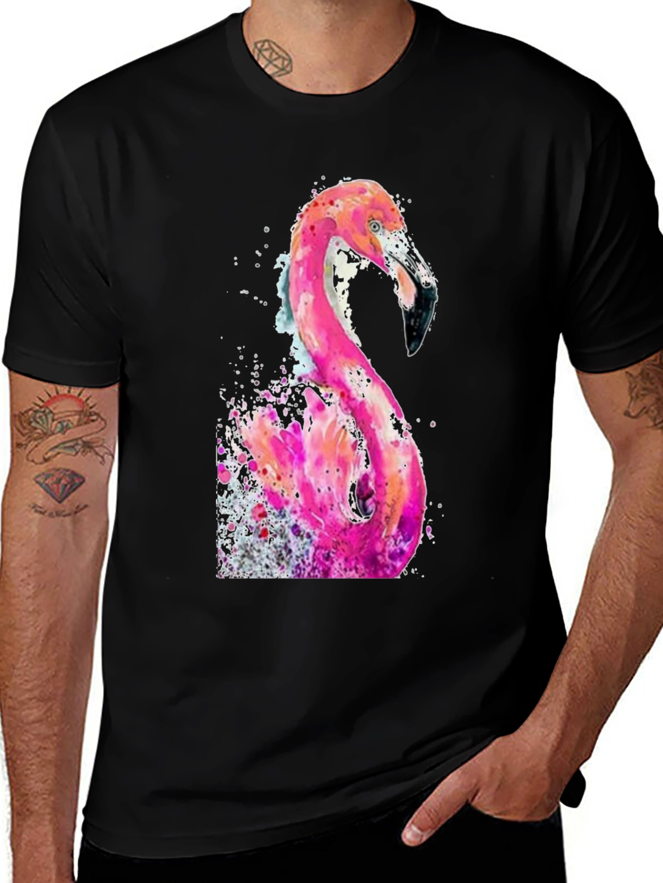 Variant 23 of Flamingo Watercolor Graphic T-Shirt