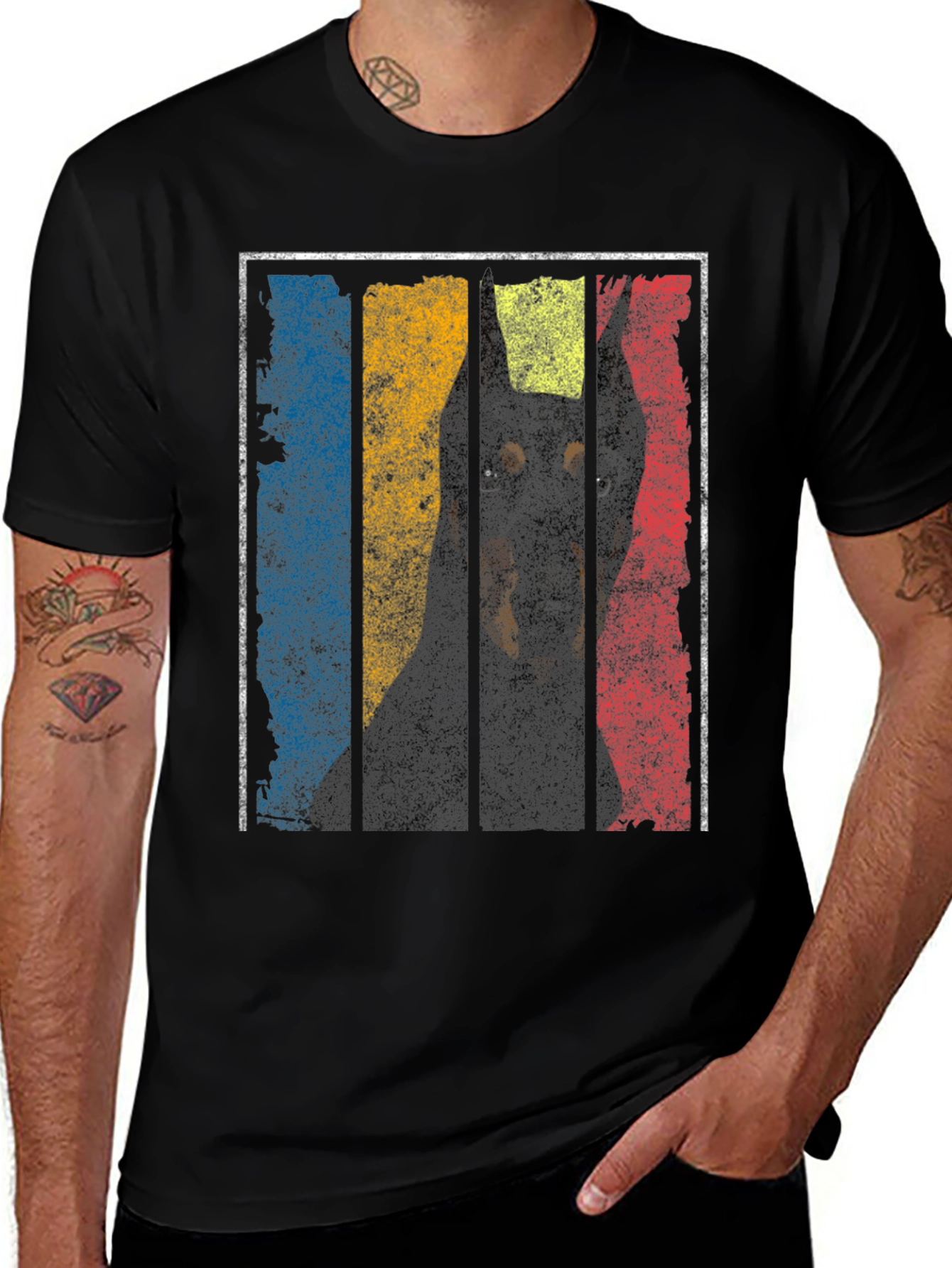 Doberman Dog T-Shirt - Retro Style Graphic Tee