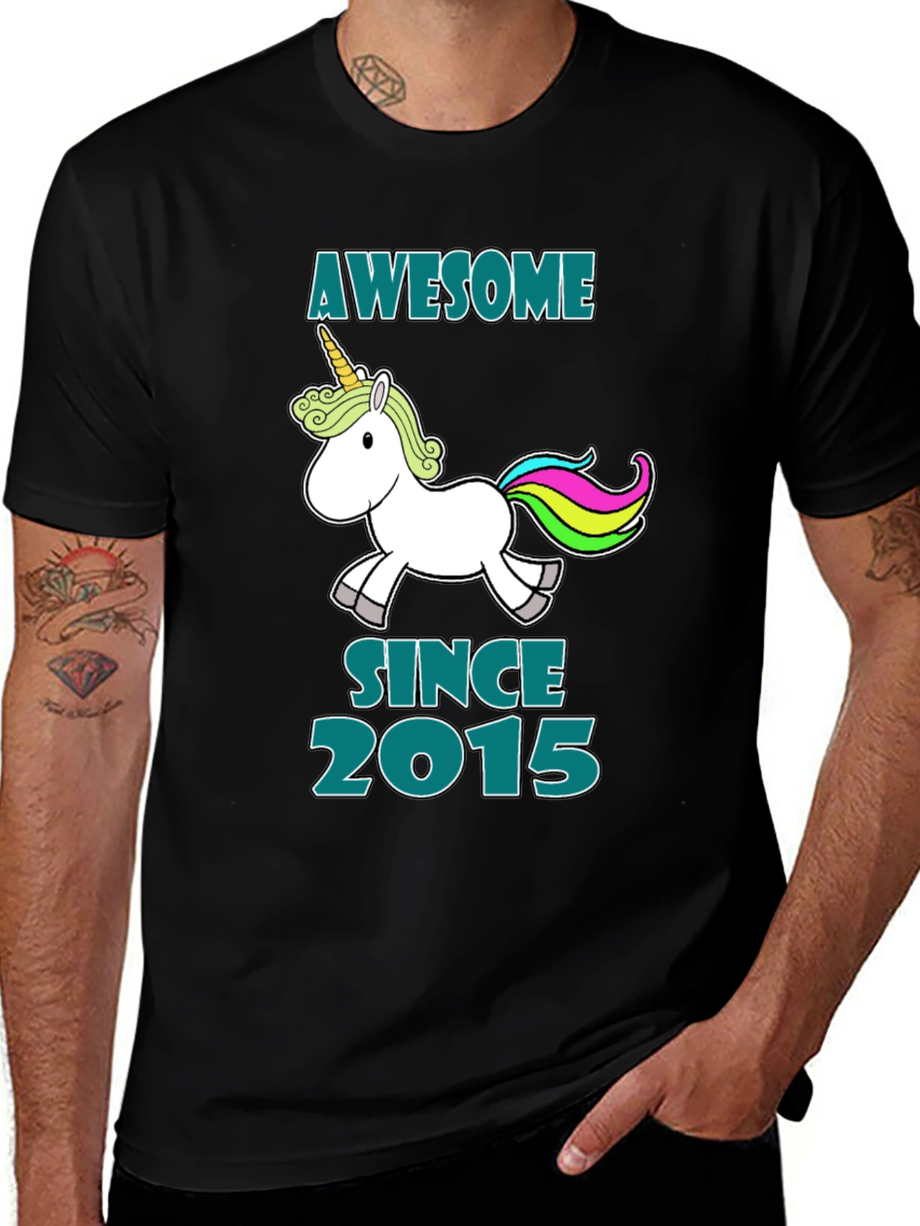 Variant 9 of Awesome Since 2015 Unicorn T-Shirt