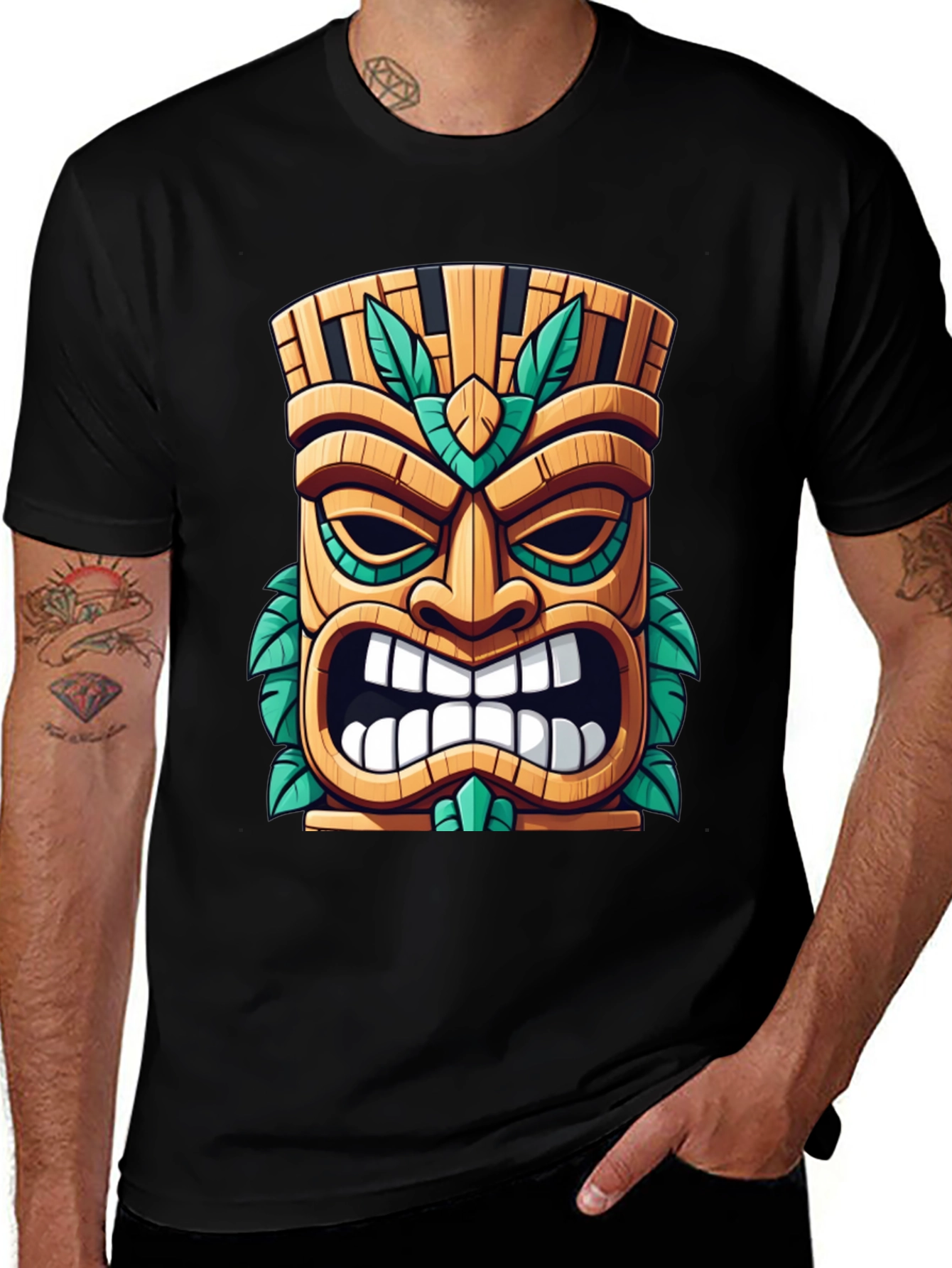 Variant 23 of Tiki Mask Graphic Tee