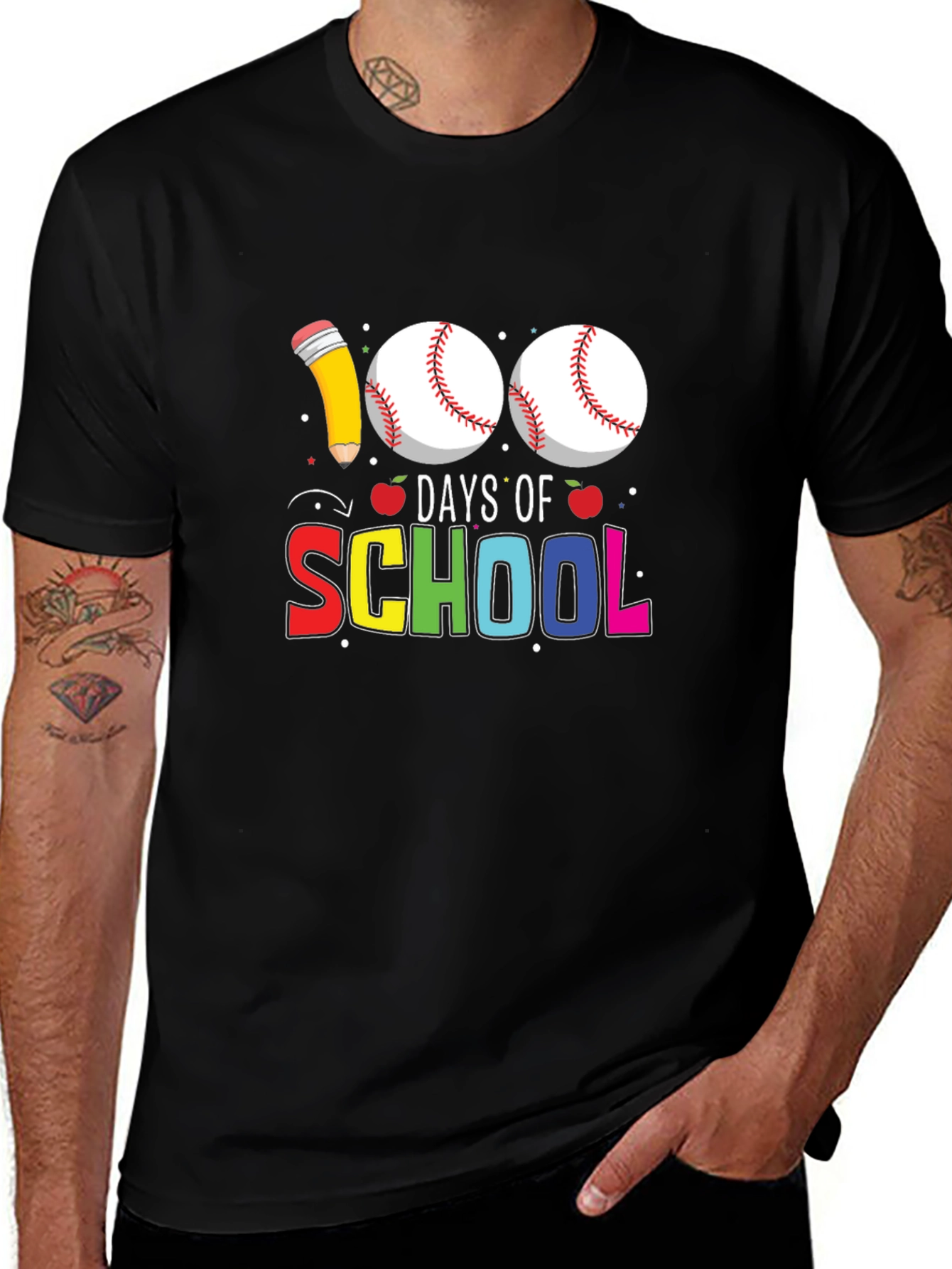 Variant 13 of 100 Days of School Baseball T-Shirt