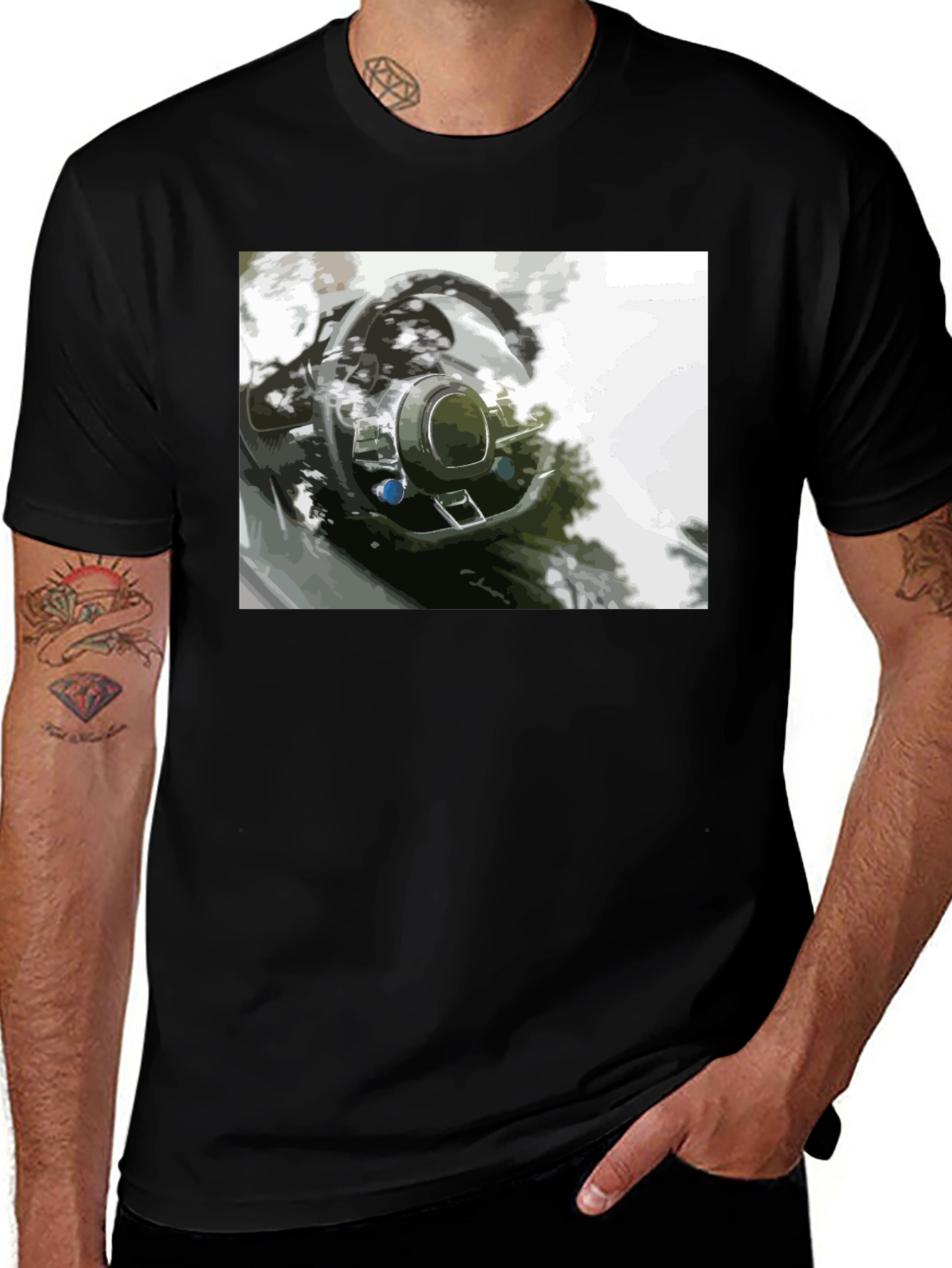 Variant 9 of Stylish Car Interior Graphic Tee