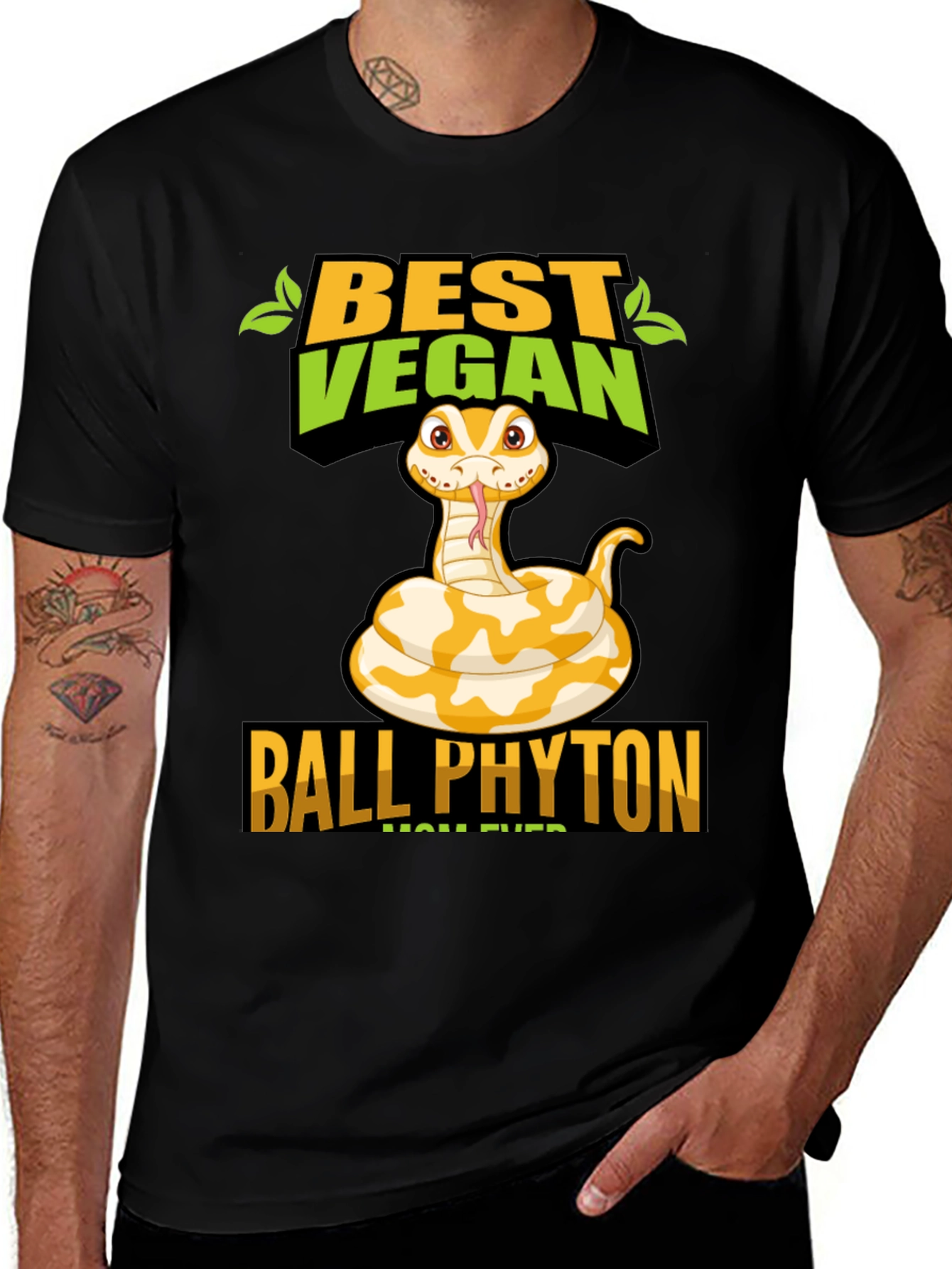 Variant 22 of Best Vegan Ball Python T-Shirt - Unique Design
