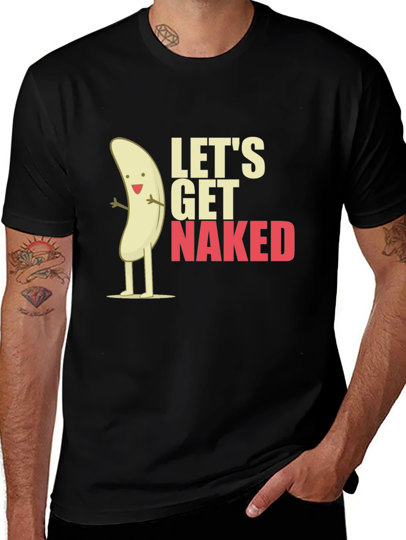 Variant 26 of Let's Get Naked Funny Graphic T-Shirt